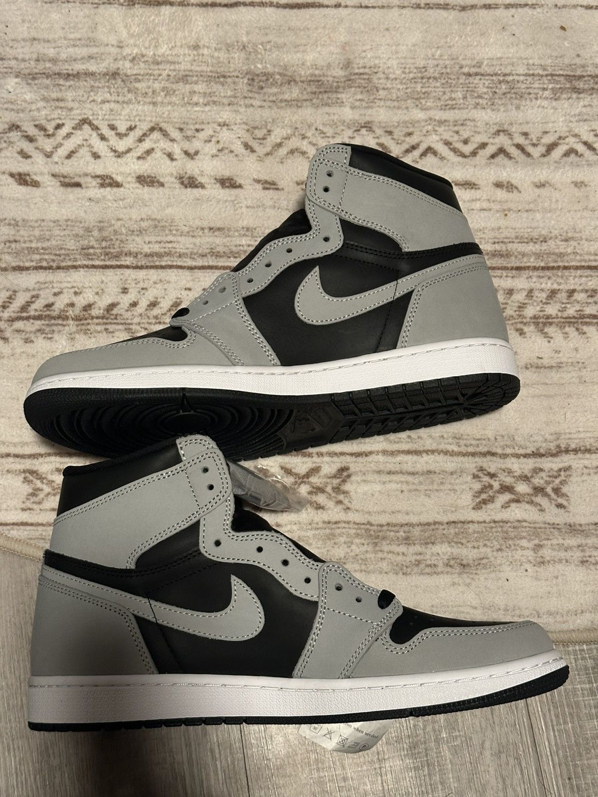 Nike AJ1 Retro Hugh OG - Black/LT Smoke Grey-white Size US 11 / EU 44 - 3 Thumbnail