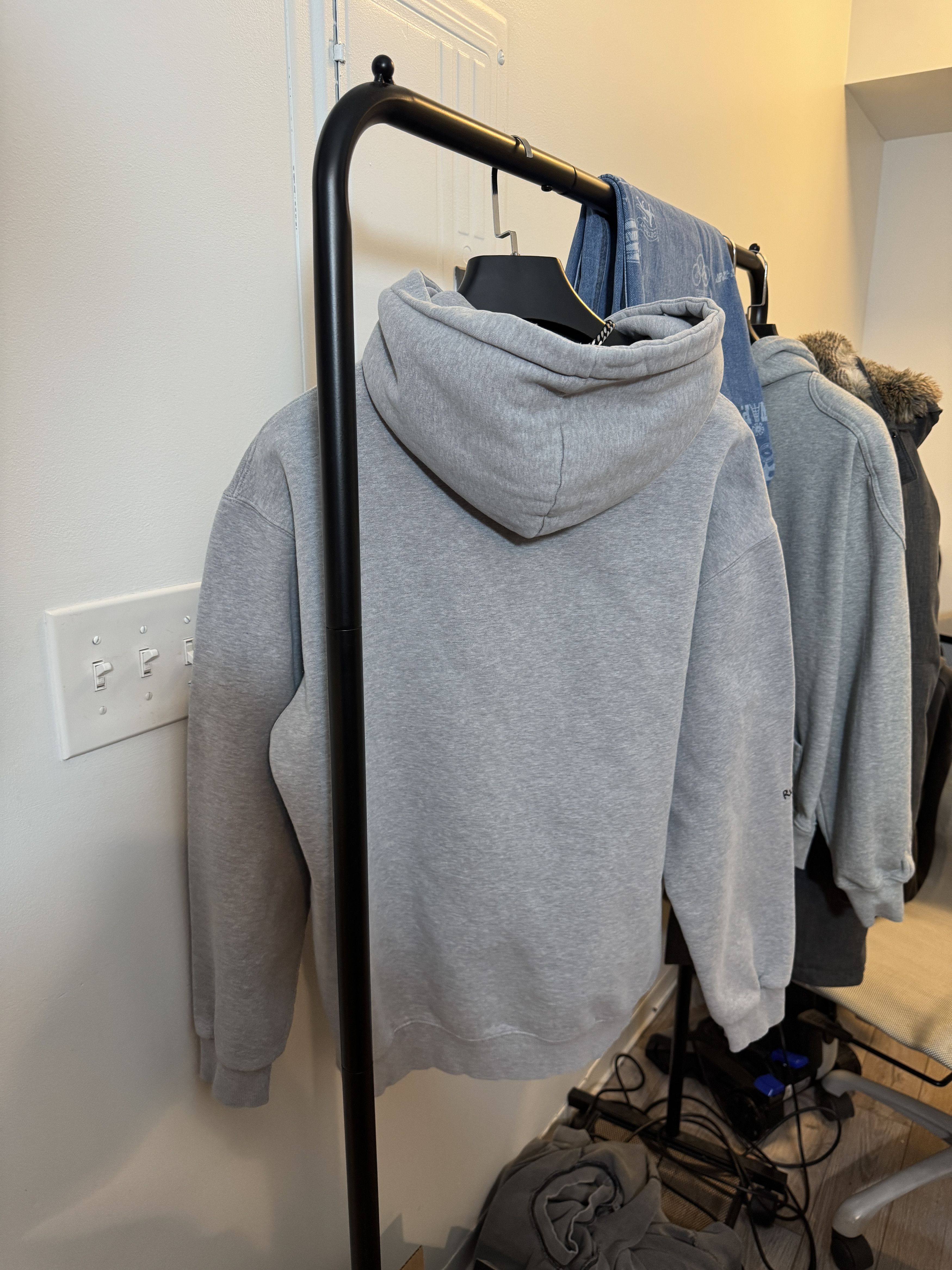 Vintage Dense Grey Hoodie Size US L / EU 52-54 / 3 - 2 Thumbnail