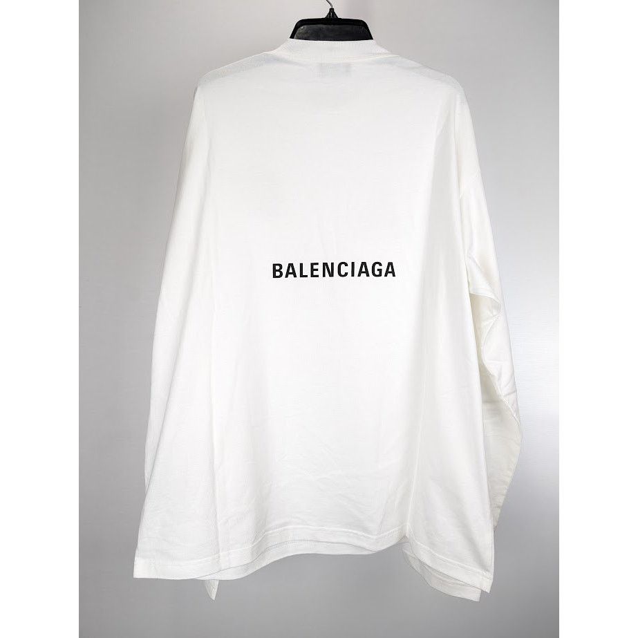 Balenciaga o1rshd1 Long Sleeve T-Shirt in White Size US M / EU 48-50 / 2 - 13 Thumbnail