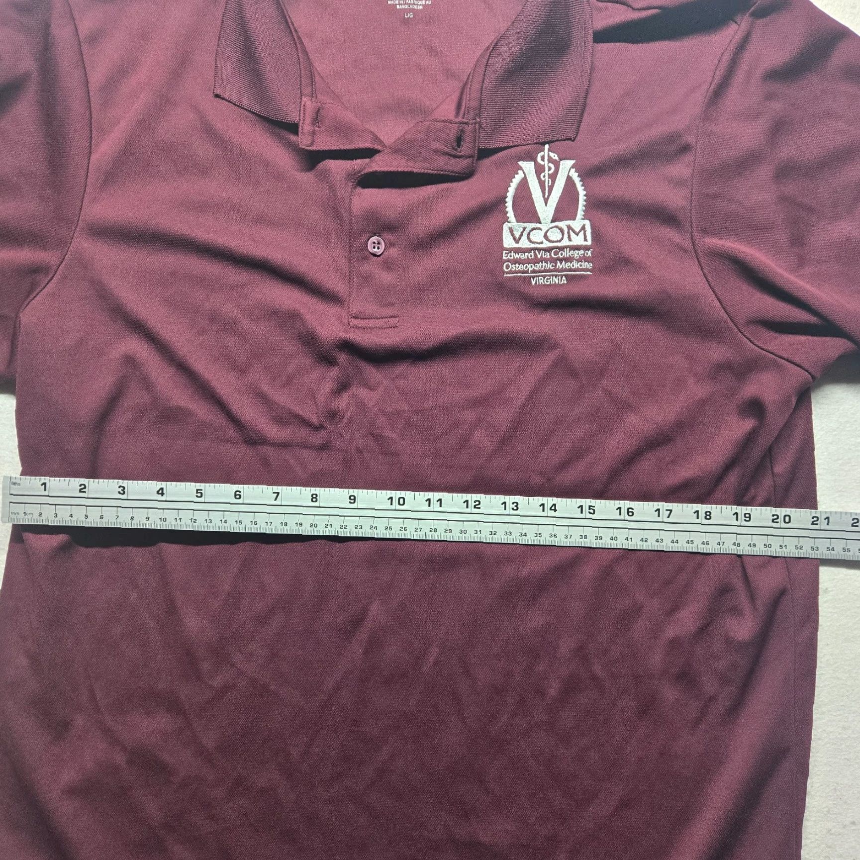 Vintage VCom Edward Via College of Osteopathic Medicine Red Polo Shirt Adult L Large Shirt Mens Red Logo Embroidered, Logo 90s? Size US L / EU 52-54 / 3 - 4 Thumbnail