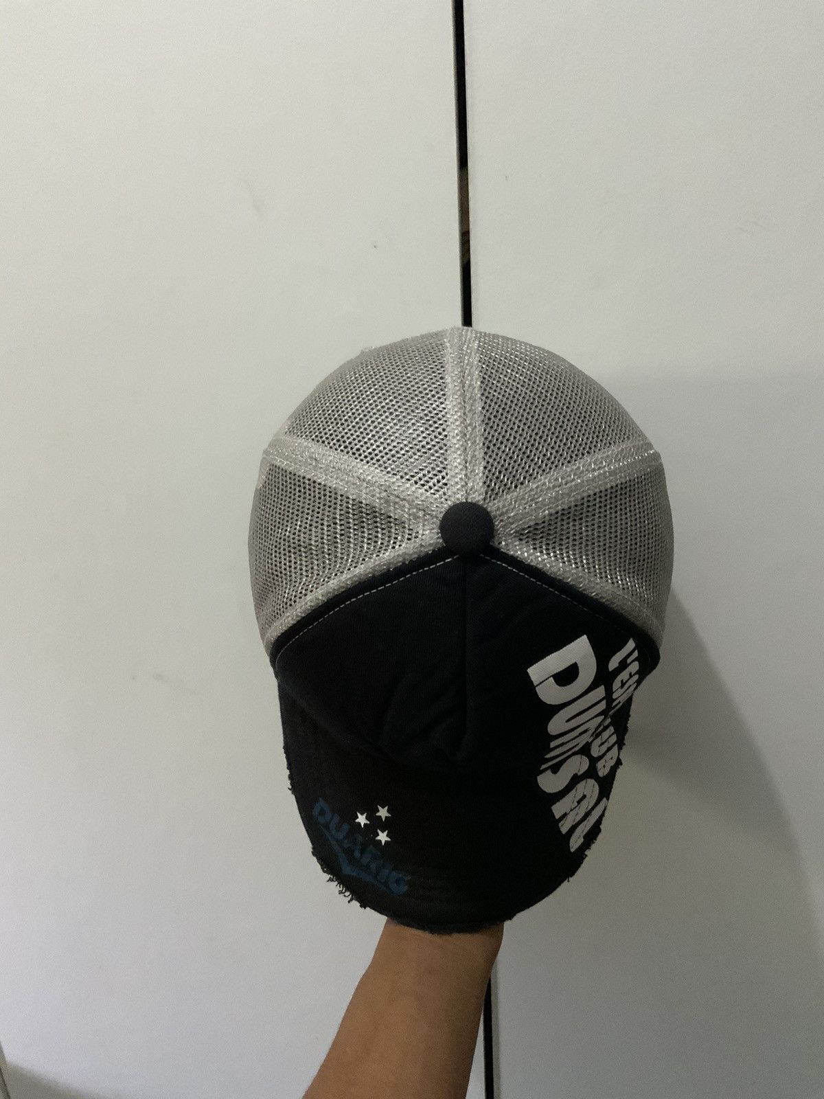 Japanese Brand L’espirit Club Dufitsal Distressed Archive Black Trucker Hat Size ONE SIZE - 6 Thumbnail