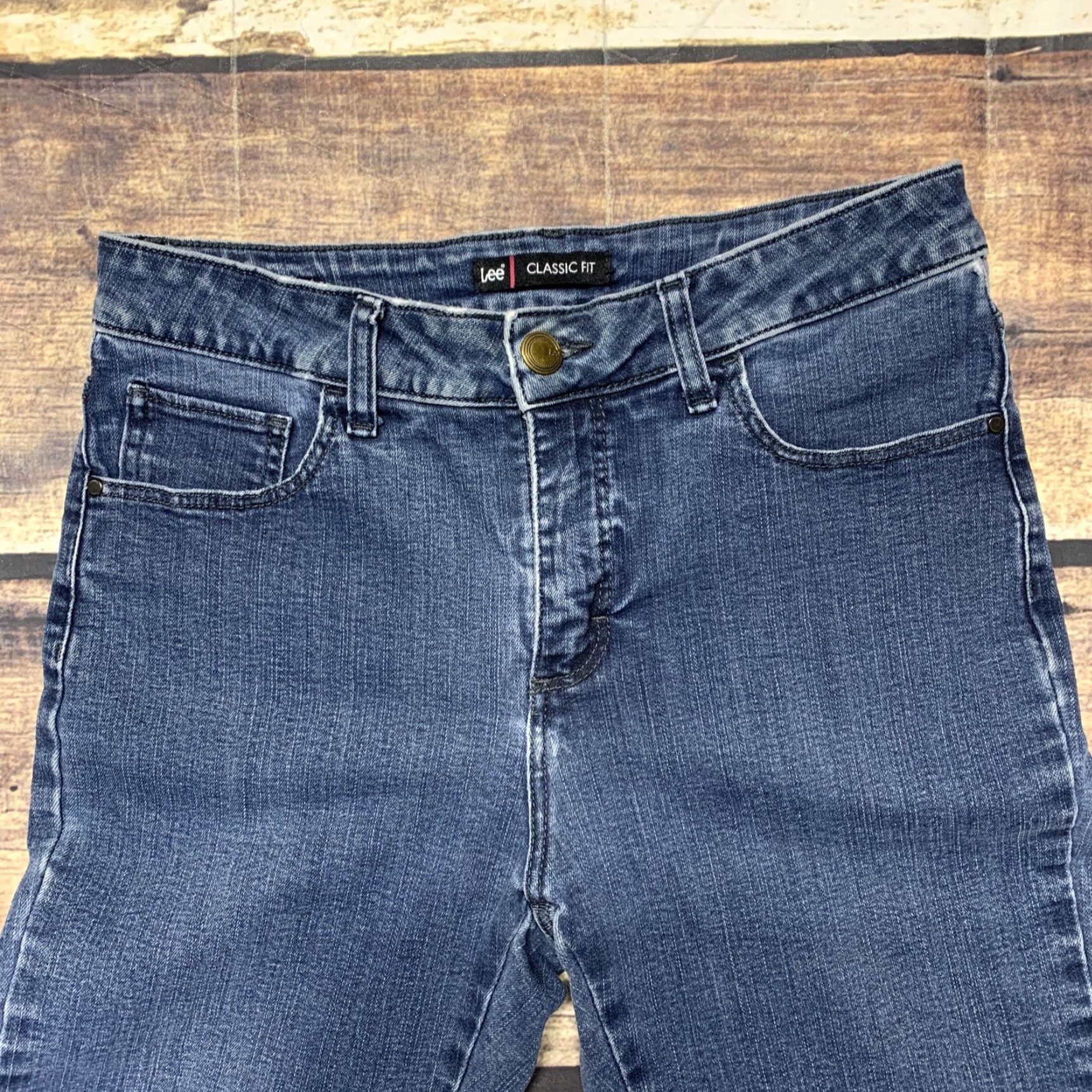 Lee Lee Classic Fit Jeans Women 32 x 26 Mid Rise Denim Blue Straight 5-Pocket Belt Loops Vintage No READ Size 24" / US 00 / IT 34 - 5 Thumbnail
