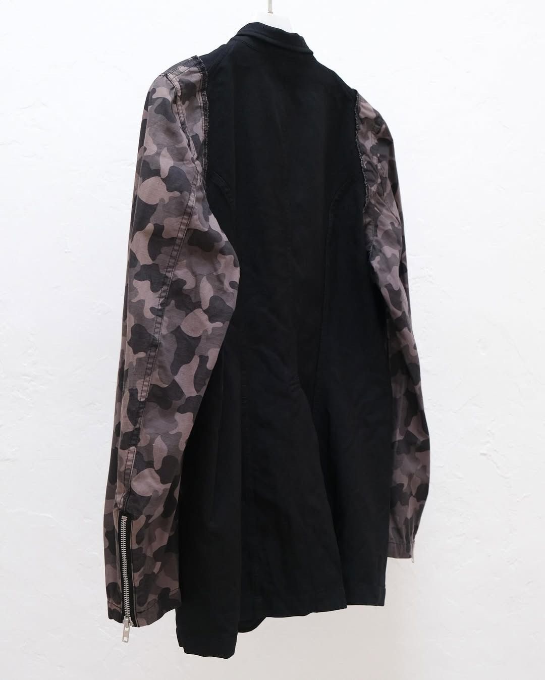Comme des Garcons Black BLACK Comme des Garçons Camo Sleeve Hybrid Blazer Jacket Size US S / EU 44-46 / 1 - 6 Thumbnail