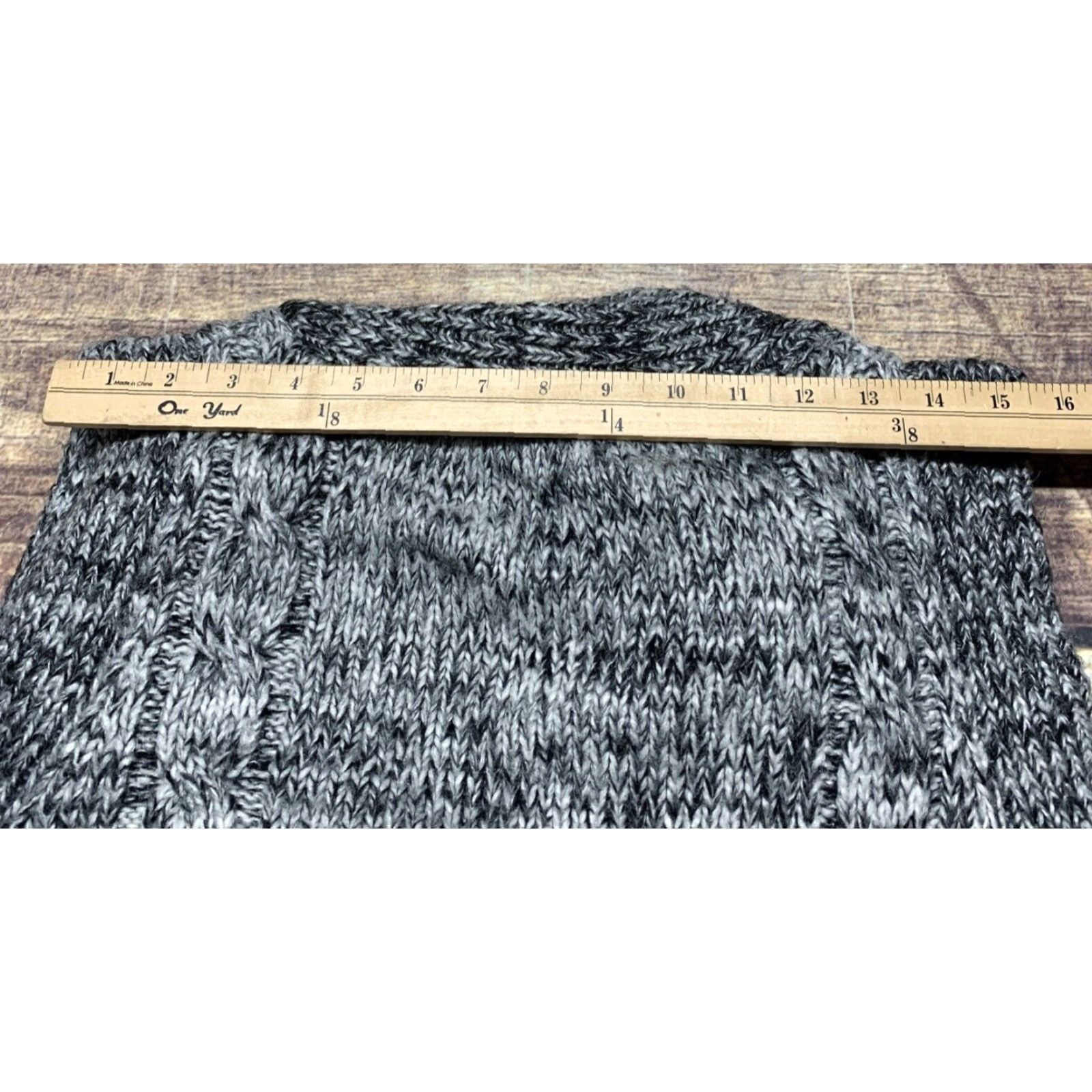 Vintage Charlotte Russe Cardigan Gray Medium Open Front Belted Chunky Knit Sweater Vests Womens Holiday Fall Winter Vintage No Size M / US 6-8 / IT 42-44 - 7 Thumbnail