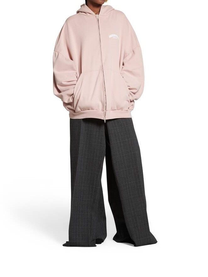 Balenciaga o1in1g0725 Back Flip Round Zip-Up Hoodie Oversized Size XS / US 0-2 / IT 36-38 - 3 Thumbnail