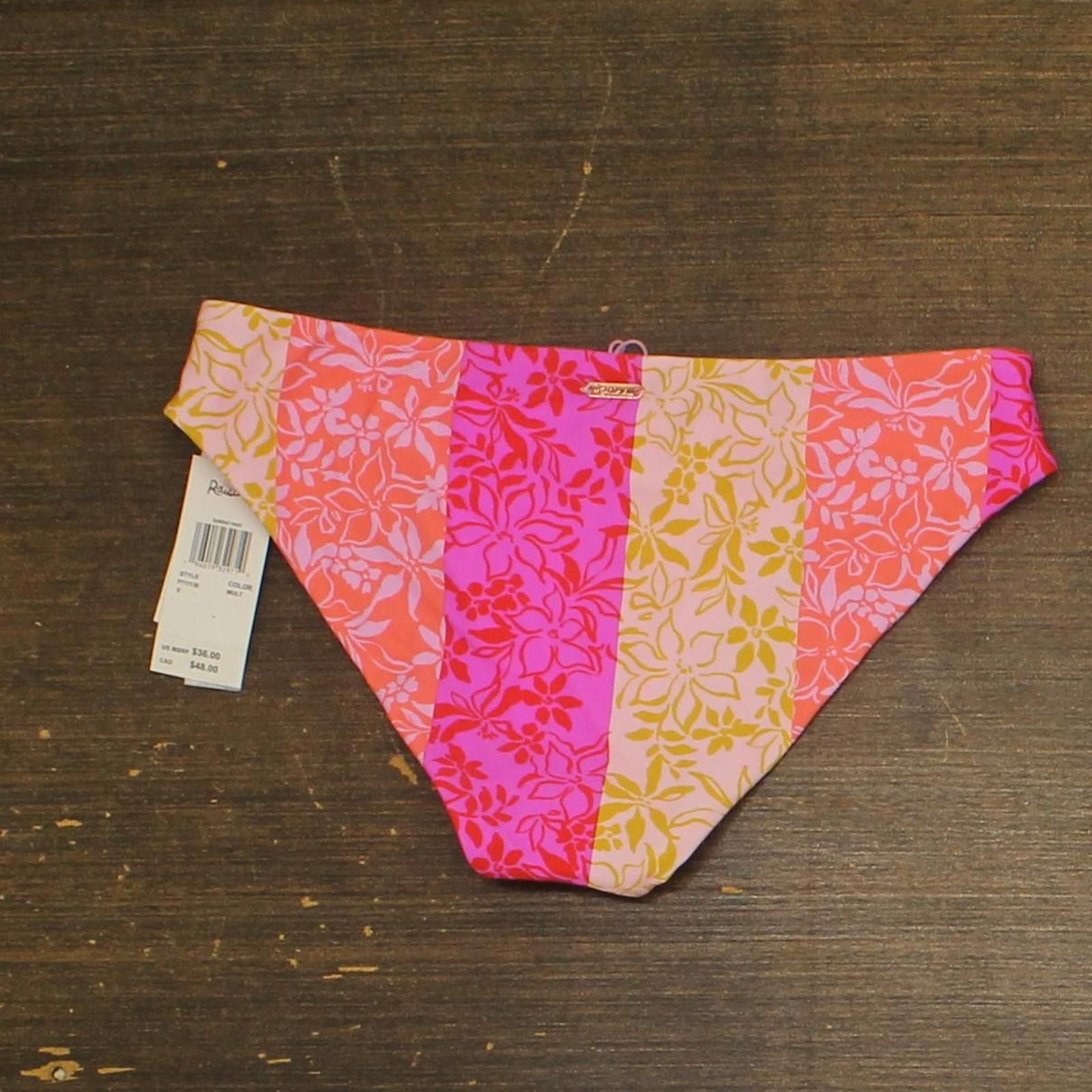 Other Nwt Raisins Ruched-side Bikini Bottoms P711136 Pink Multi S Size ONE SIZE - 2 Thumbnail