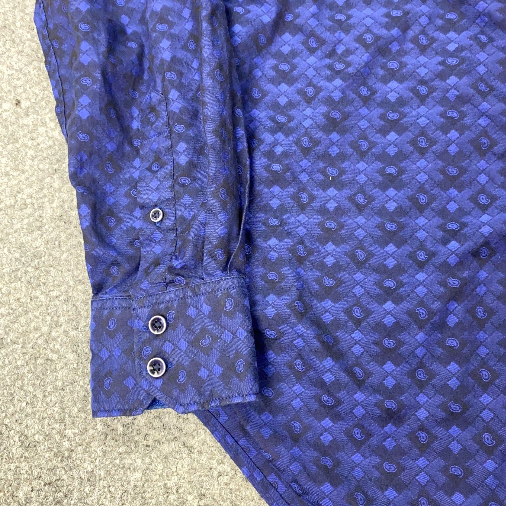 Robert Graham Robert Graham Shirt Mens Medium Classic Fit Paisley Geometric Flip Cuff Designer Size US M / EU 48-50 / 2 - 5 Thumbnail