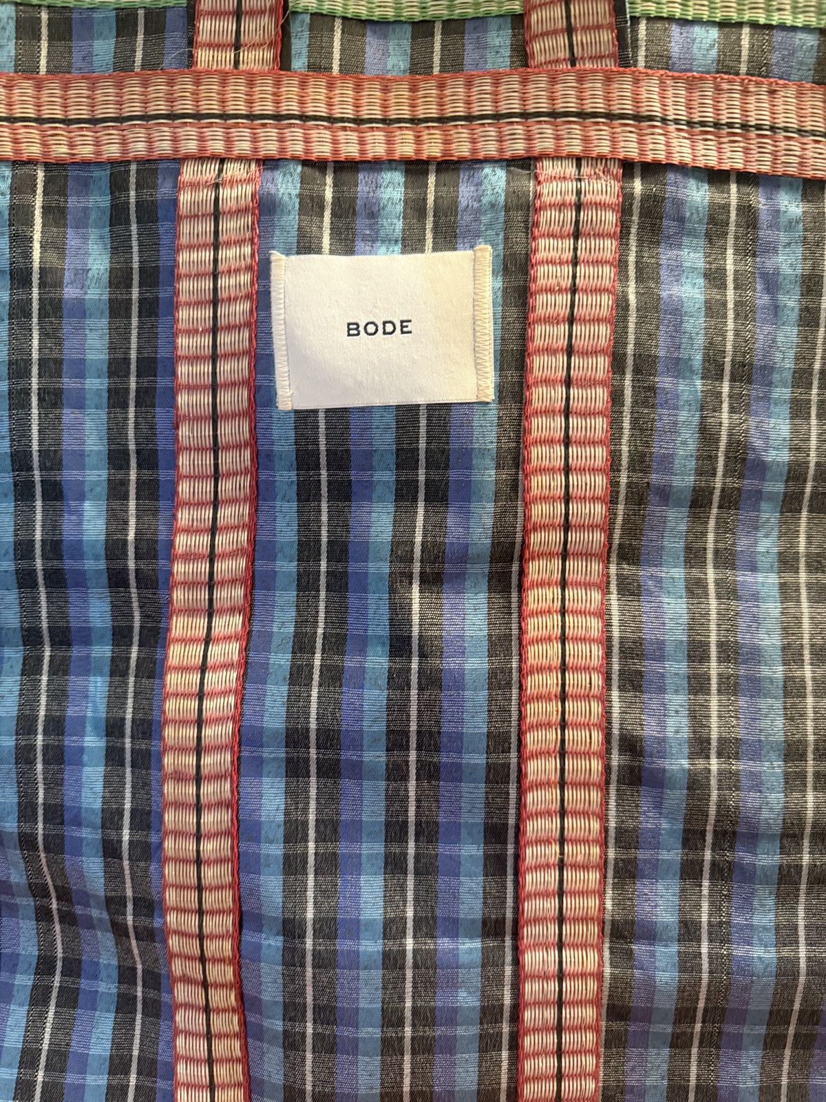 Bode Bode Checkered Big Picnic Zipper Bag [OS] Size ONE SIZE - 3 Thumbnail