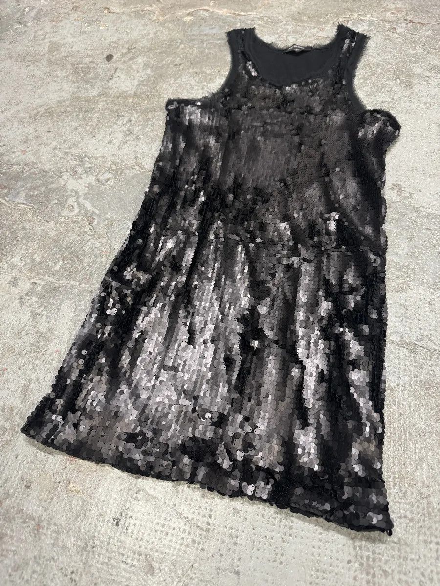 Vintage 2000s Plein Sud Black Disco Sequin Dress Size M / US 6-8 / IT 42-44 - 6 Thumbnail