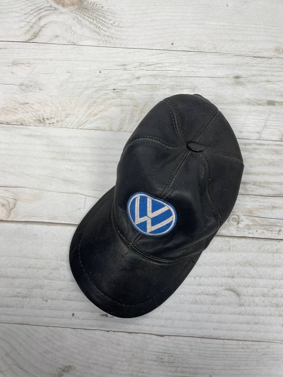 NASCAR Vintage Volkswagen Leather Cap Hat Logo 1990s Racing Y2K Vag Size ONE SIZE - 10 Thumbnail