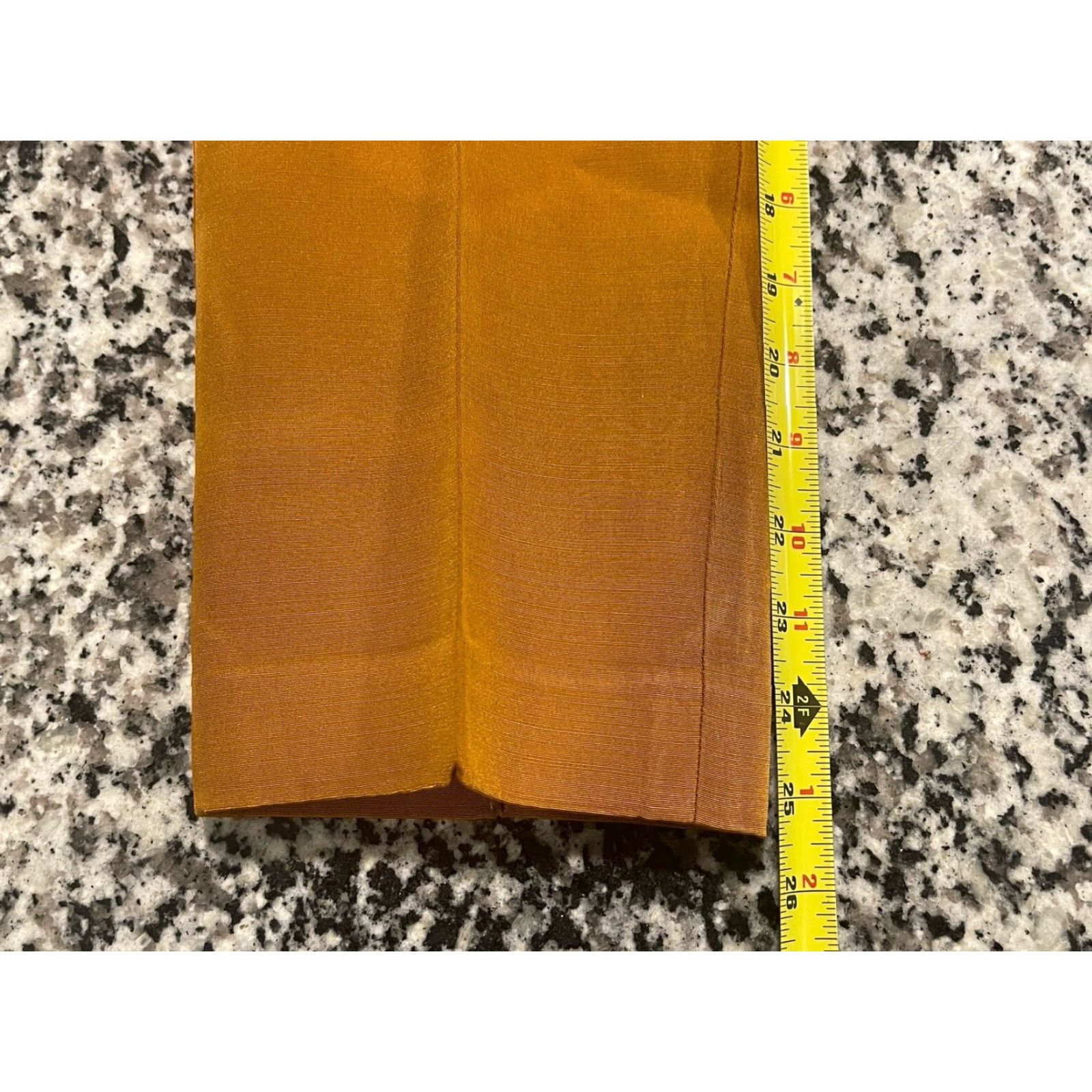 Vintage Lafayette 148 NY Wool/Silk Blend Pants Size 8 Wide Leg 28" Inseam Mustard Gold Dress Pants Women Classic Winter Glam Cocktail Size 30" / US 8 / IT 44 - 2 Thumbnail