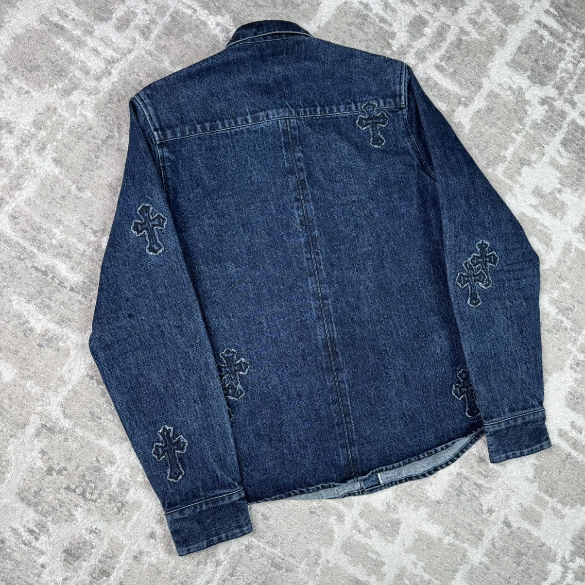 Chrome Hearts Cutout cross patch denim button up shirt Size US M / EU 48-50 / 2 - 10 Thumbnail