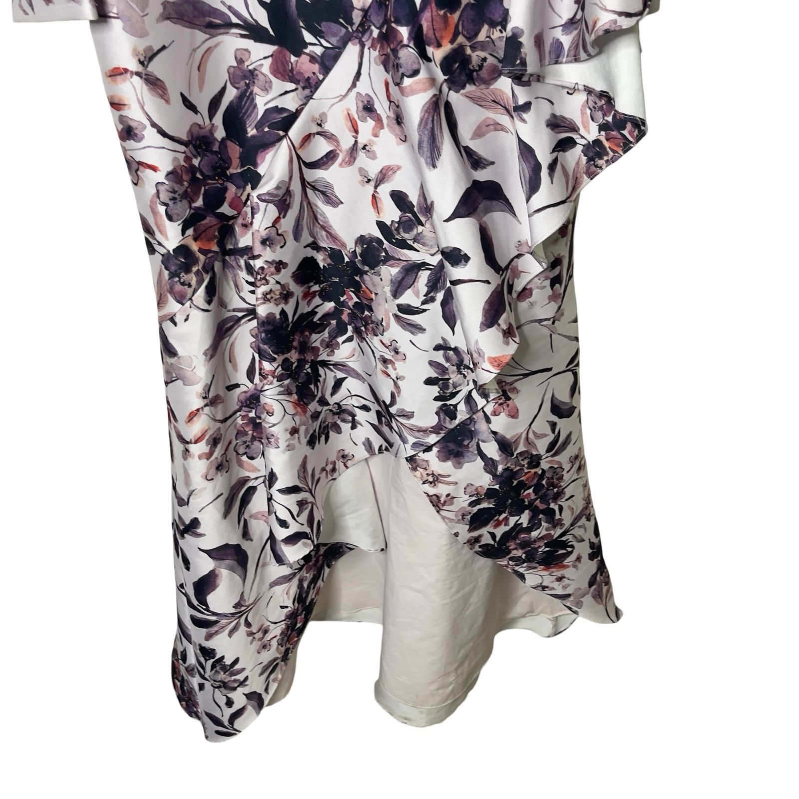 Badgley Mischka Badgley Mischka Floral Jacquard Print Flounce Hem Gown sz 10 Size L / US 10 / IT 46 - 5 Thumbnail