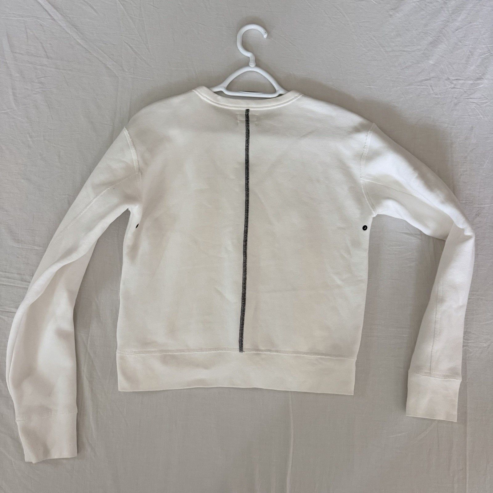Rag & Bone Rag & Bone Sweatshirt Womens M White Fleece Lined Crewneck Size M / US 6-8 / IT 42-44 - 6 Thumbnail