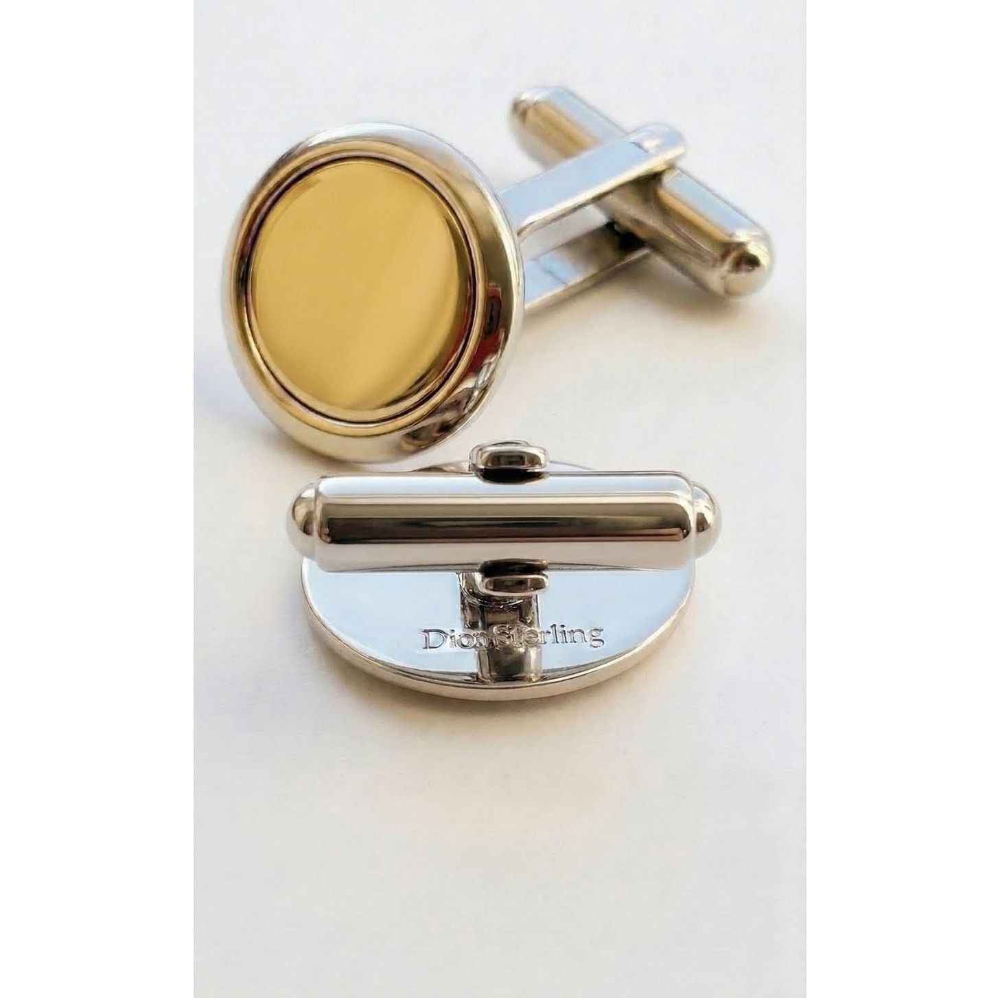 Dior Christian Dior Gold Tone Sterling Silver 925 Round Cufflinks Size ONE SIZE - 4 Thumbnail