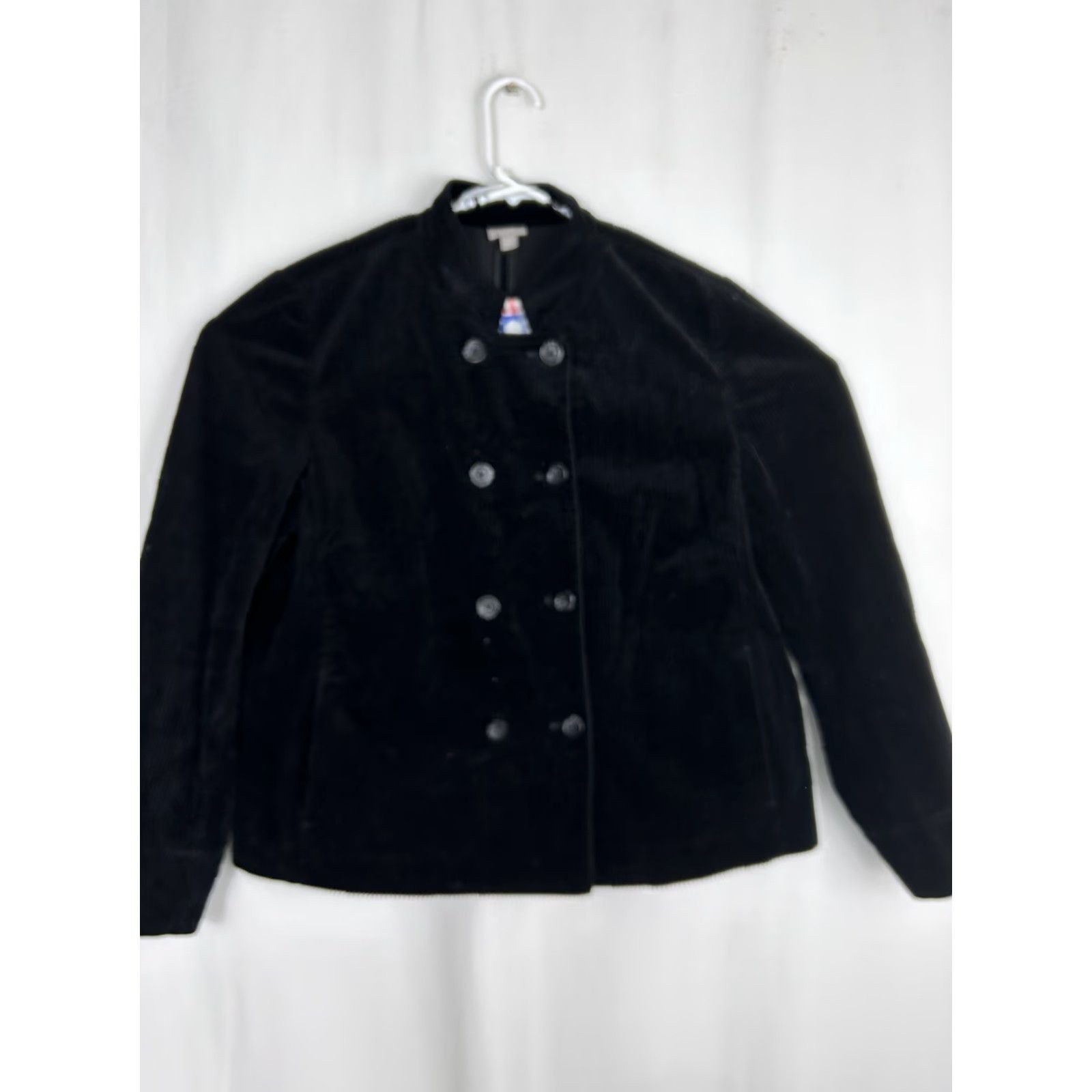 J. Jill J. Jill Double Breasted Jacket Cotton Corduroy Black XL Velvet Cuff Women Size XL / US 12-14 / IT 48-50 - 2 Thumbnail