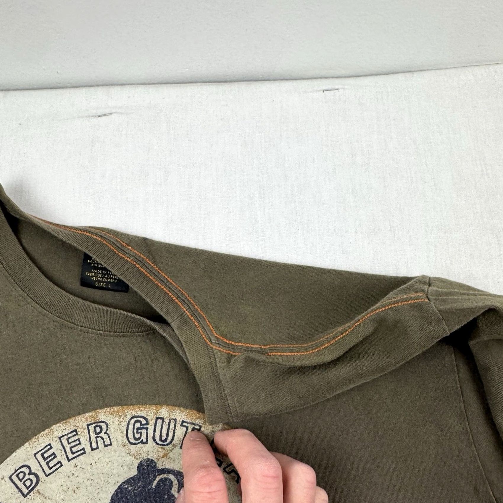 Lucky Brand VINTAGE Lucky Brand T Shirt Adult L Brown Cotton Crew Neck Short Sleeve 90s Y2K Hipster USA Mens Size US L / EU 52-54 / 3 - 6 Thumbnail