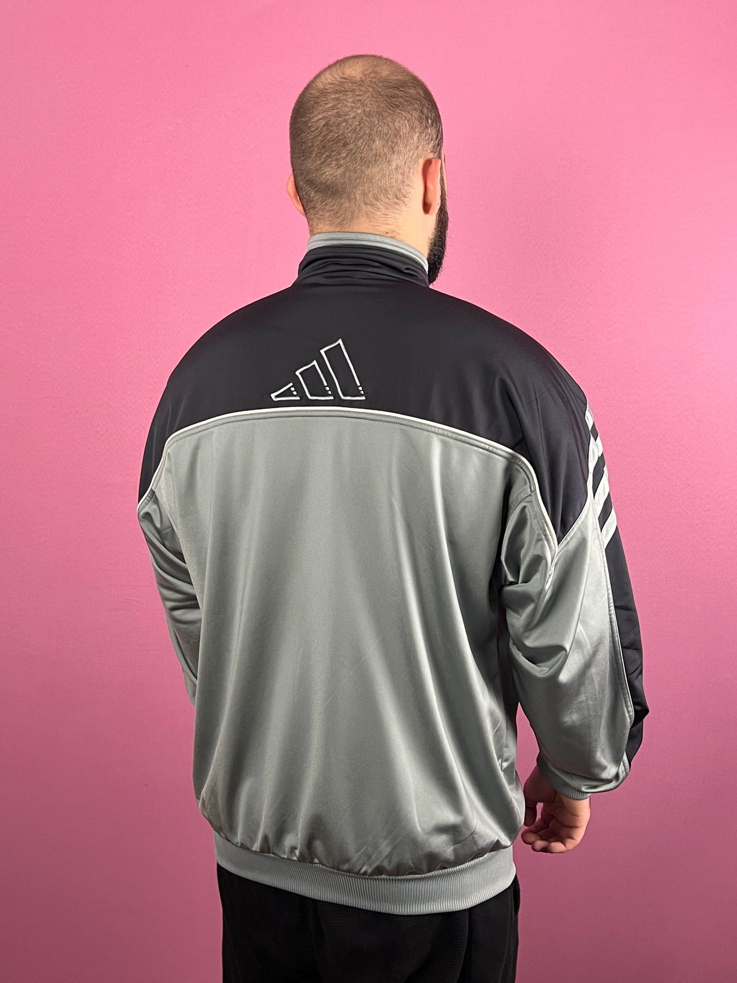 Adidas × Vintage 90s Adidas Back Logo Vintage Men's Track Jacket - L Size US L / EU 52-54 / 3 - 3 Thumbnail