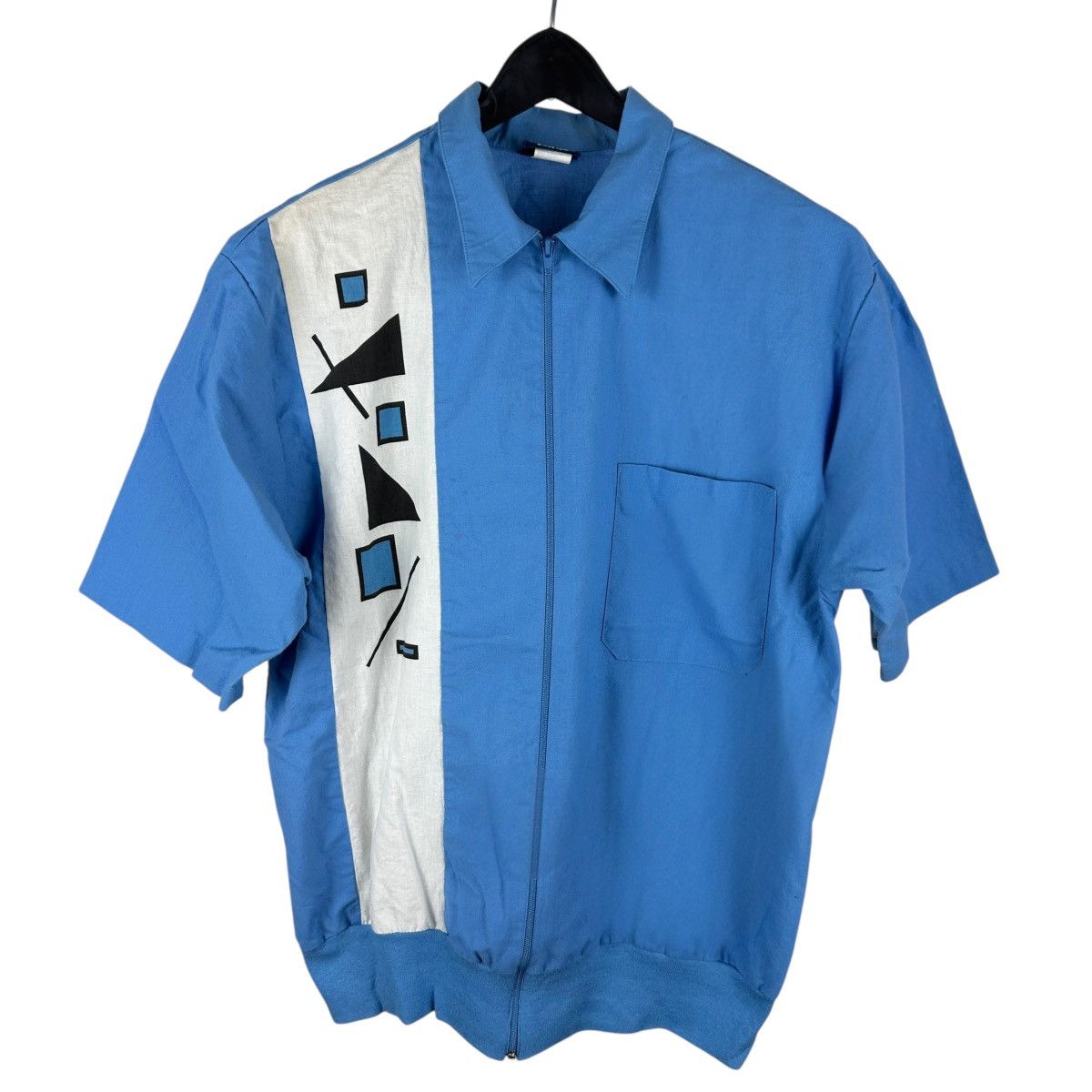 Blair × Vintage Vintage 80s John Blair Full Zip Geometric Shirt Size US M / EU 48-50 / 2 - 1 Thumbnail