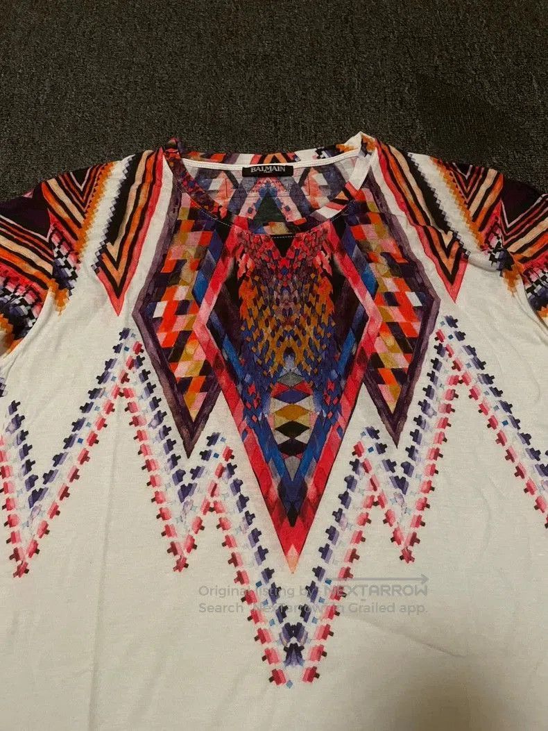 Balmain Balmain Short Sleeve Graphic Print T. Size US M / EU 48-50 / 2 - 2 Thumbnail