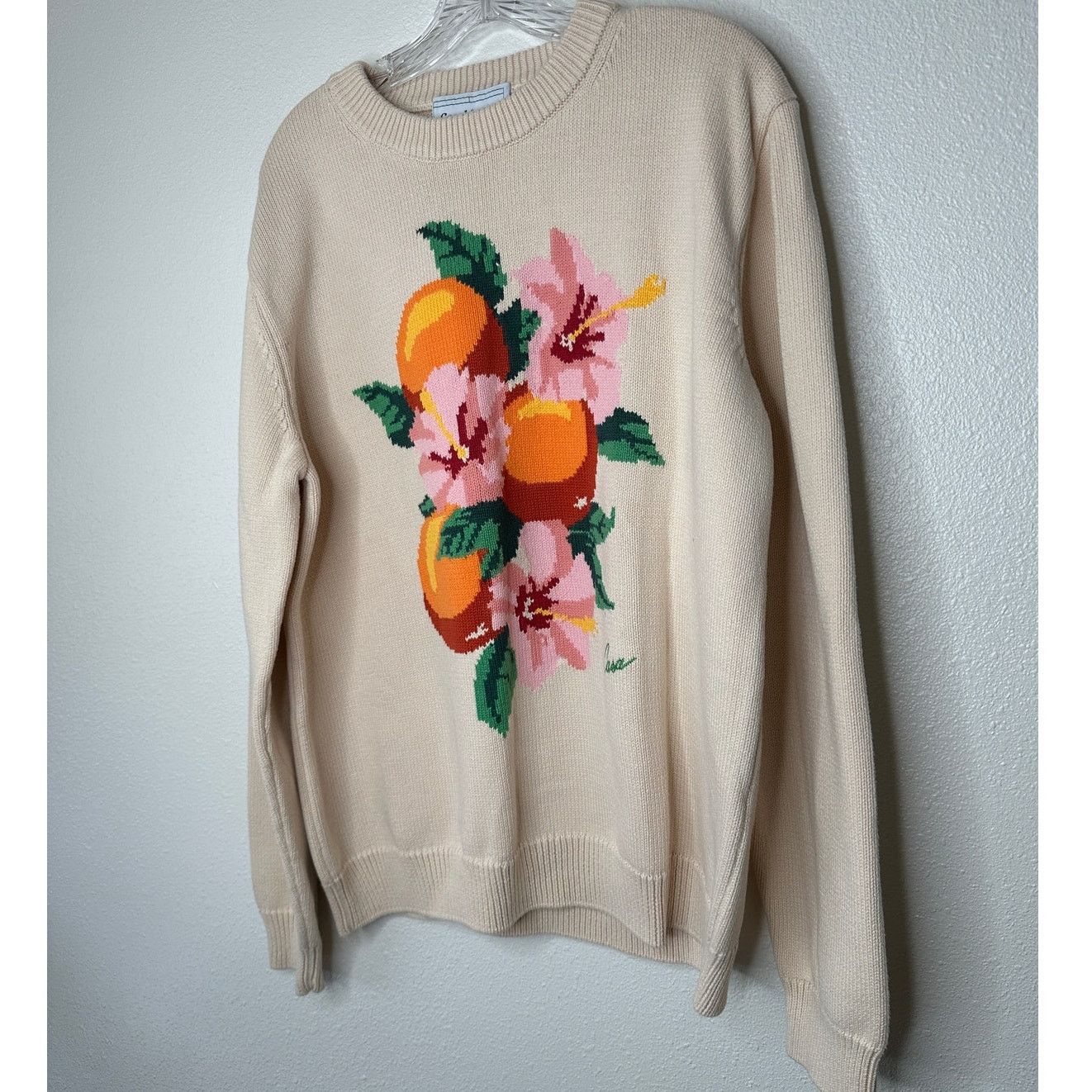 Casablanca NWT Casablanca Cream Kapalia Oranges Intarsia Sweater XXL Size XL / US 12-14 / IT 48-50 - 3 Thumbnail
