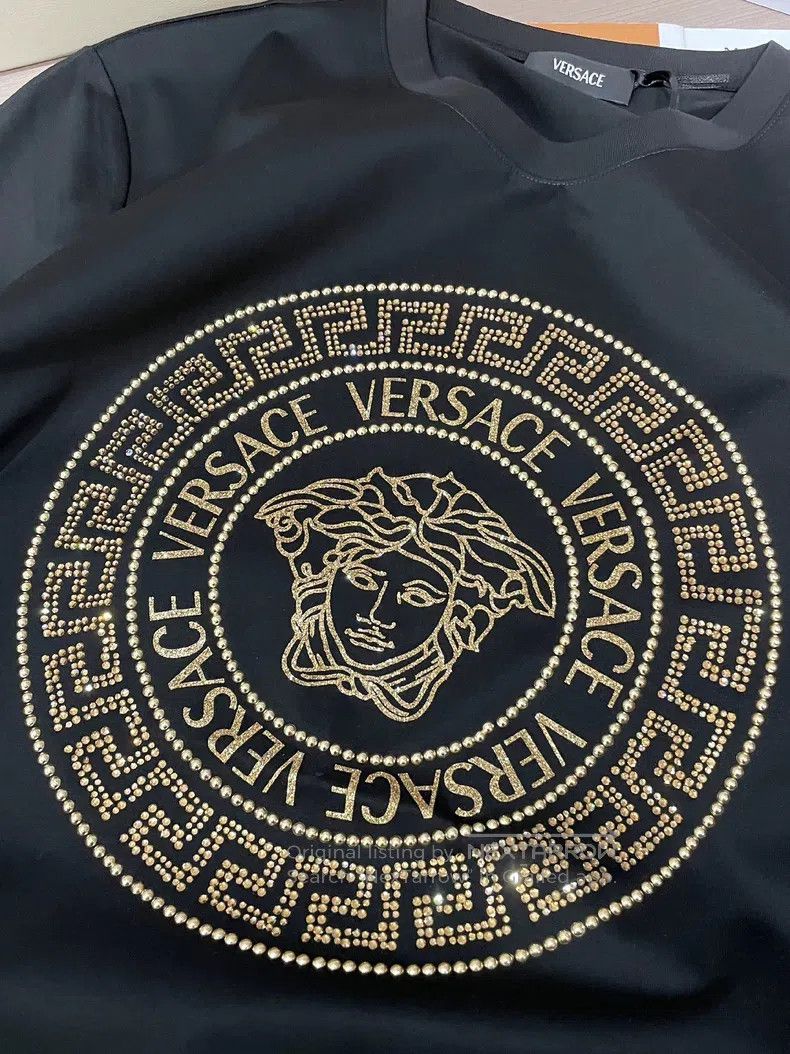 Versace Versace Swarovski crystal diamond set T-shirt Size US L / EU 52-54 / 3 - 3 Thumbnail