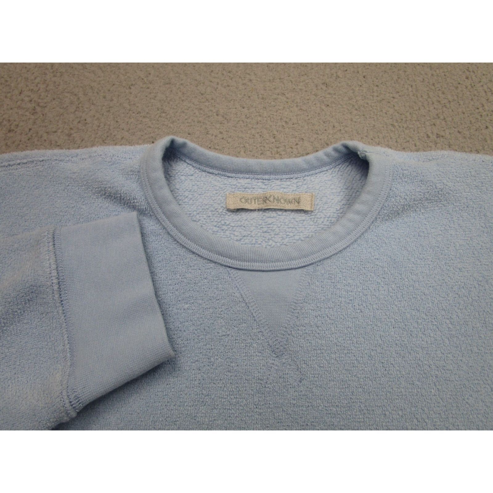 Outerknown VINTAGE? Wait no: Outerknown Sweatshirt Mens Large Blue Terry Fleece Crewneck Pullover Made USA Size US L / EU 52-54 / 3 - 5 Thumbnail