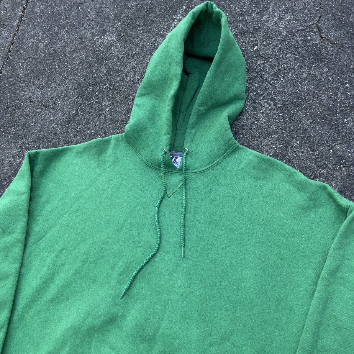Russell Athletic × Vintage Vintage Y2K Russell Athletic Blank Kelly Green Hoodie Size US XXL / EU 58 / 5 - 2 Thumbnail