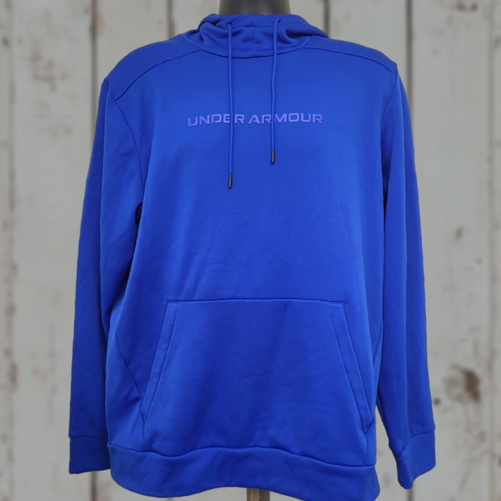 Under Armour Under Armour Hoodie Men L Royal Blue Team Armour Fleece Woodmark EUC Size US L / EU 52-54 / 3 - 1 Thumbnail