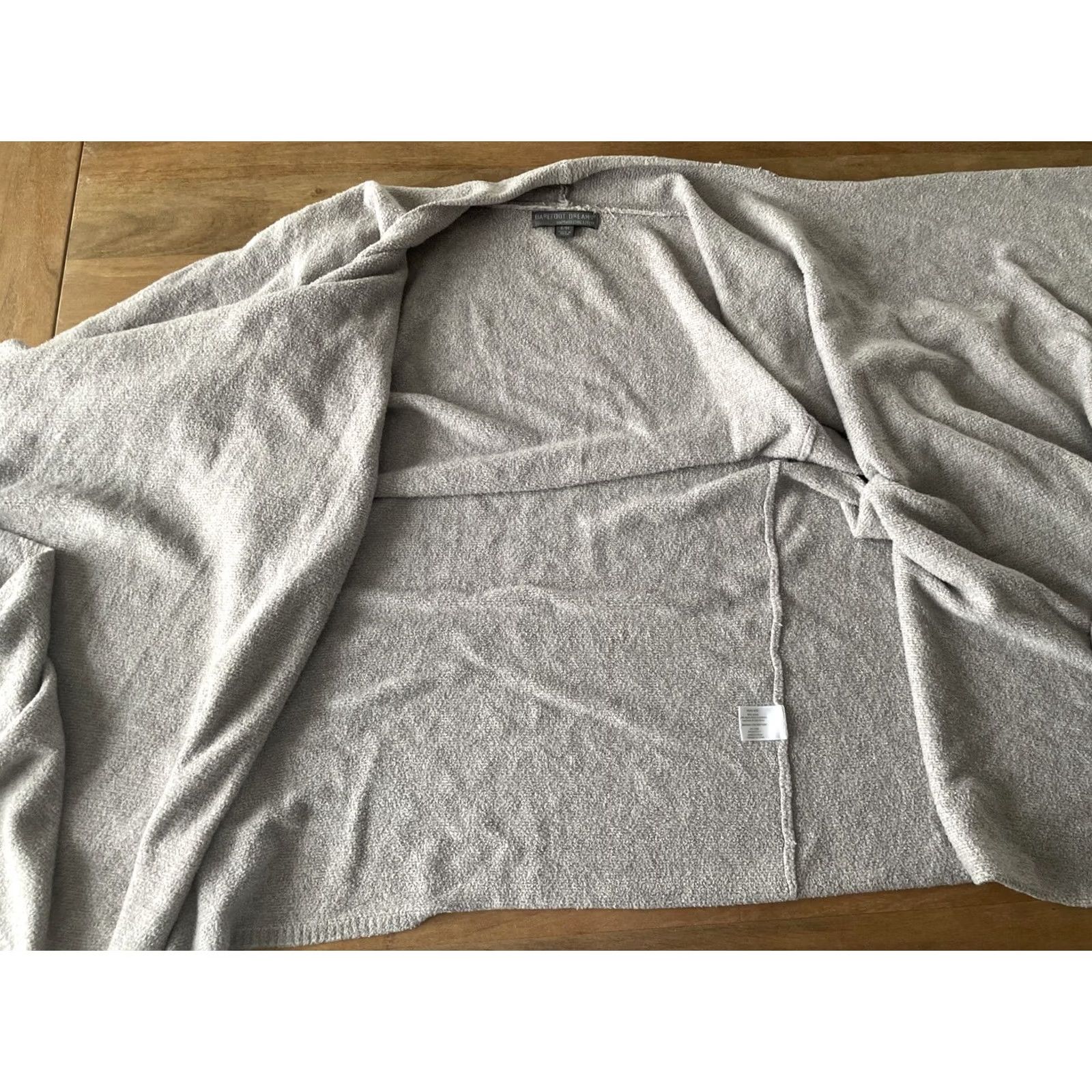 Vintage Barefoot Dreams Cardigan Women S/M Gray Open Front Bamboo Chic Lite Sweater Size S / US 4 / IT 40 - 5 Thumbnail