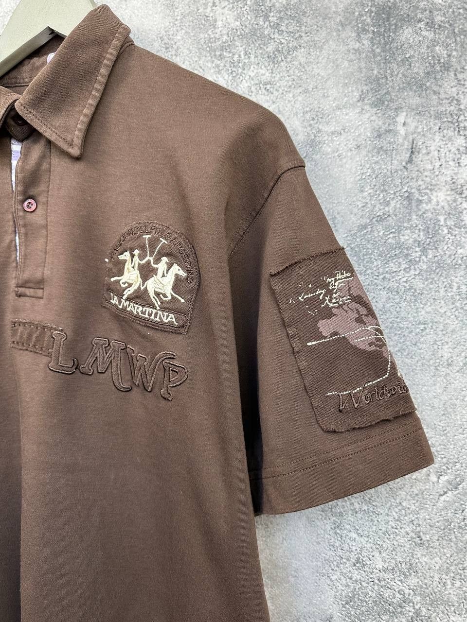 La Martina La Martina Polo Shirt LMWP Embroidered Logo & Patch Details Size US XL / EU 56 / 4 - 5 Thumbnail