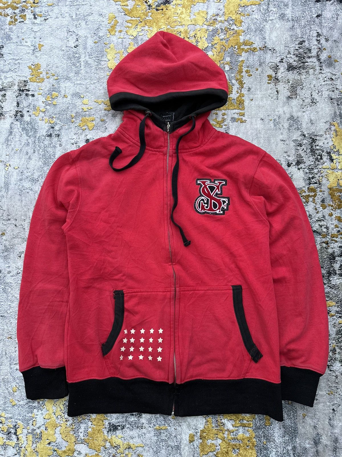 DISTRESSED STREET YOUNG ZIP HOODIE IF SIX WAS NINE LGB STYLE