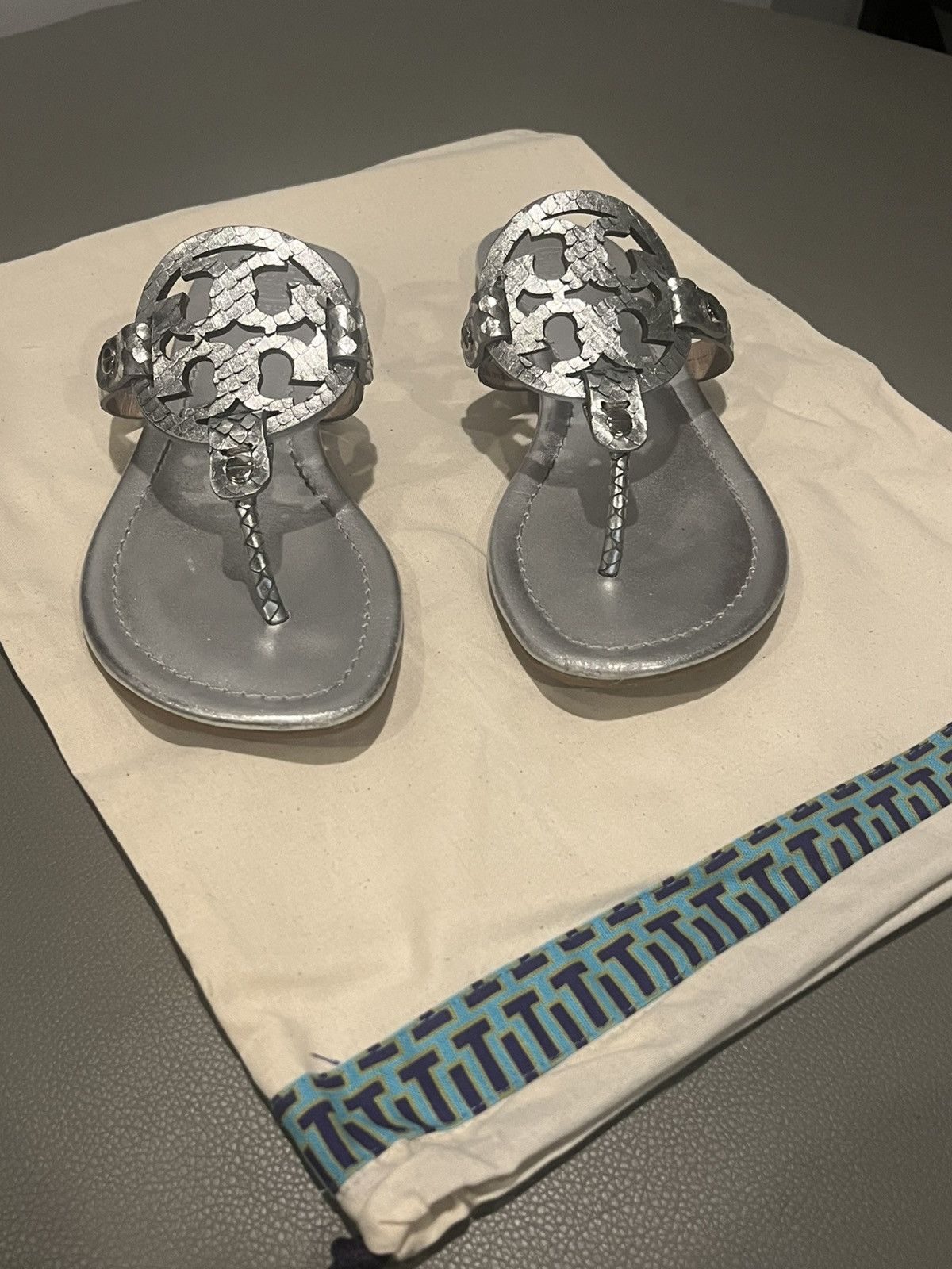 Tory Burch Tory Burch silver sandals Size US 7 / IT 37 - 2 Thumbnail