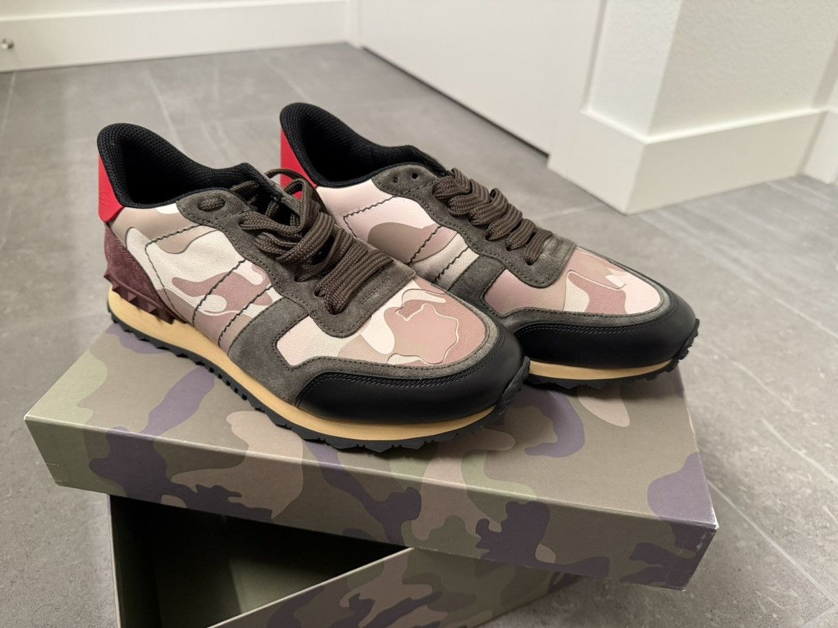 Valentino CAMOUFLAGE ROCKRUNNER SNEAKERS LEATHER & CANVAS Size US 11 / IT 41 - 5 Thumbnail