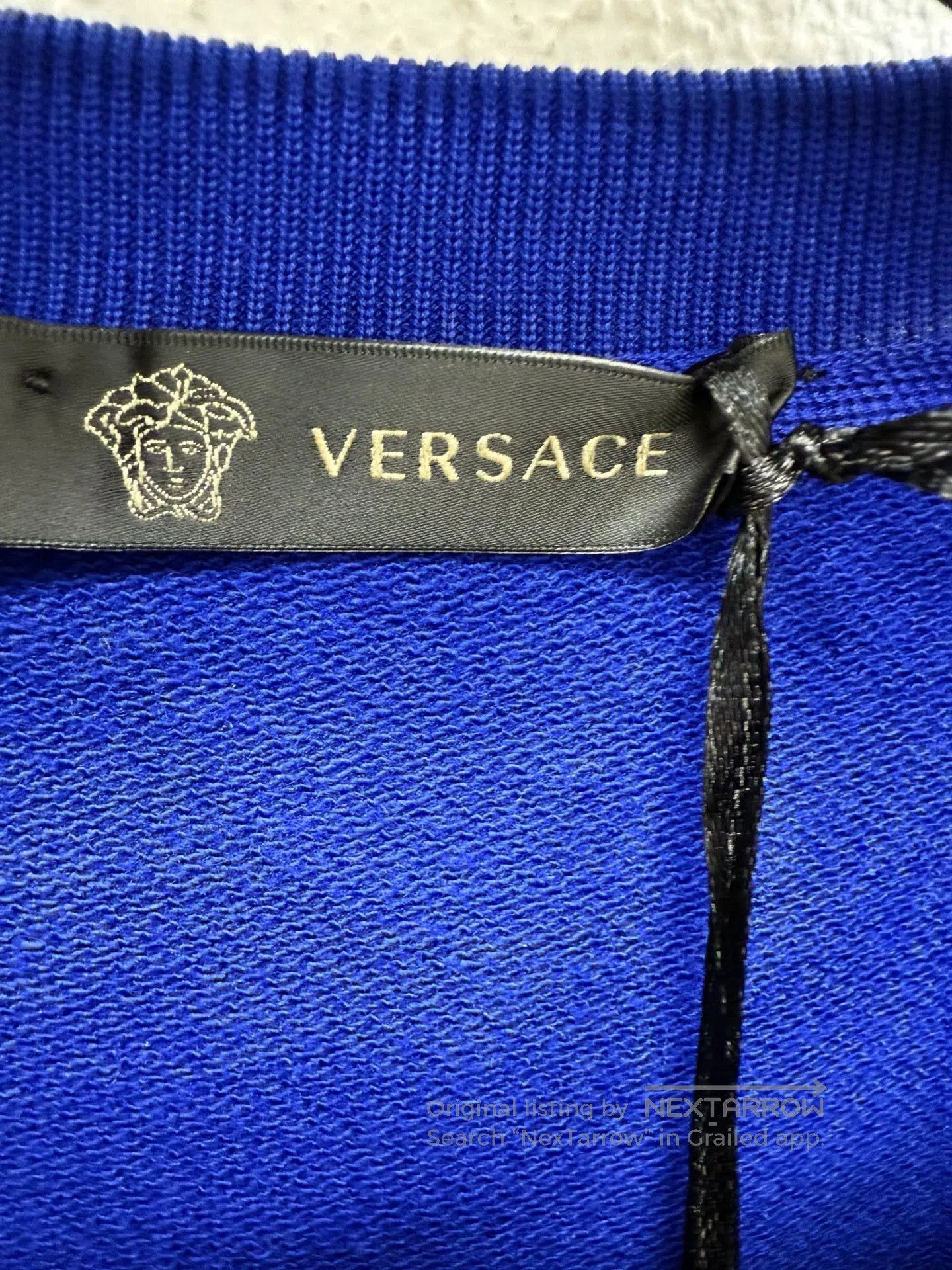 Versace versace embroidered sweatshirt in blue. Size US S / EU 44-46 / 1 - 5 Thumbnail