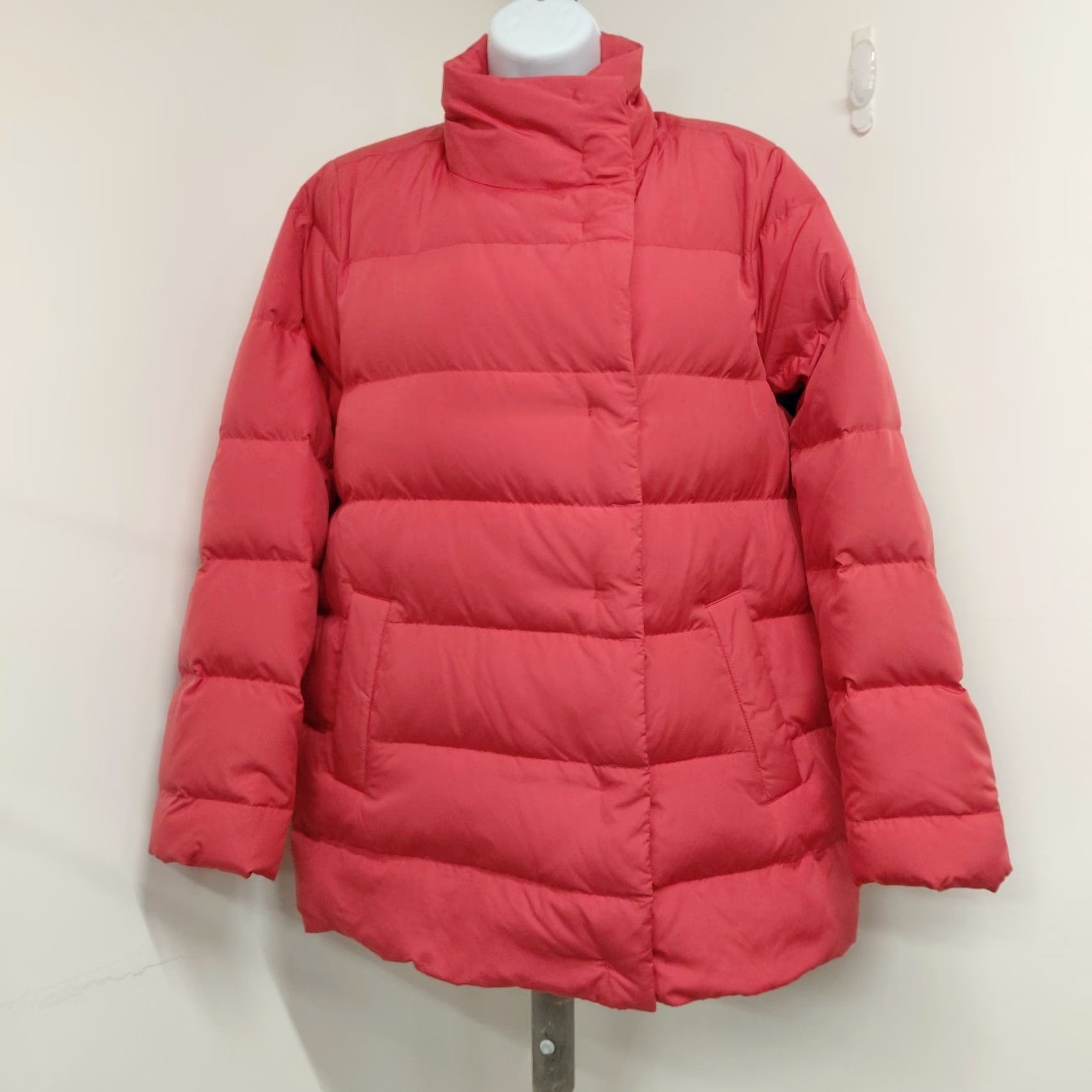 J. Jill J.Jill Down Coat Womens Size S Puffer Salmon Red Zip Pockets Quilted Short Coat Size S / US 4 / IT 40 - 2 Thumbnail
