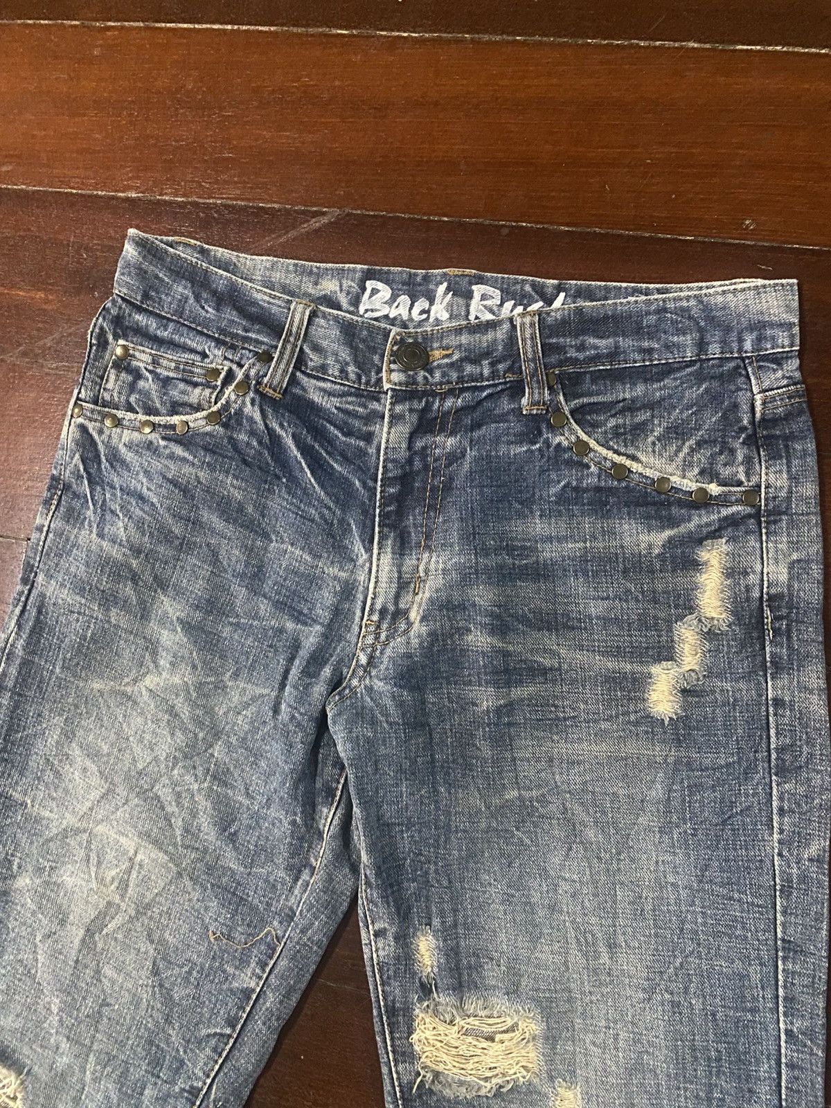 If Six Was Nine Rare design BACK RUSH style studded metal PUNK distressed Size US 34 / EU 50 - 6 Thumbnail