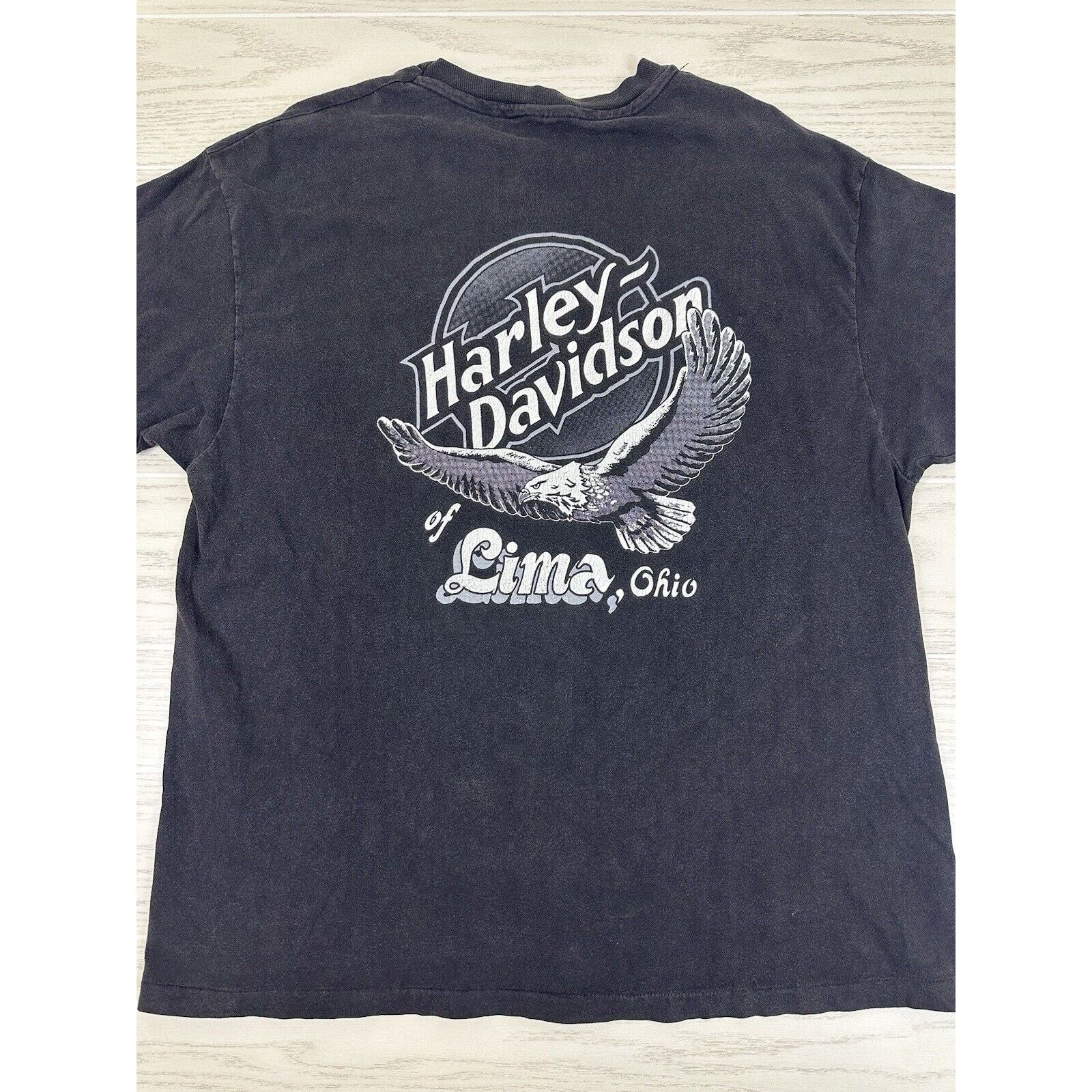 Harley Davidson × Vintage Vintage 90s Harley Davidson Lima, Ohio Shirt Size US XL / EU 56 / 4 - 9 Thumbnail