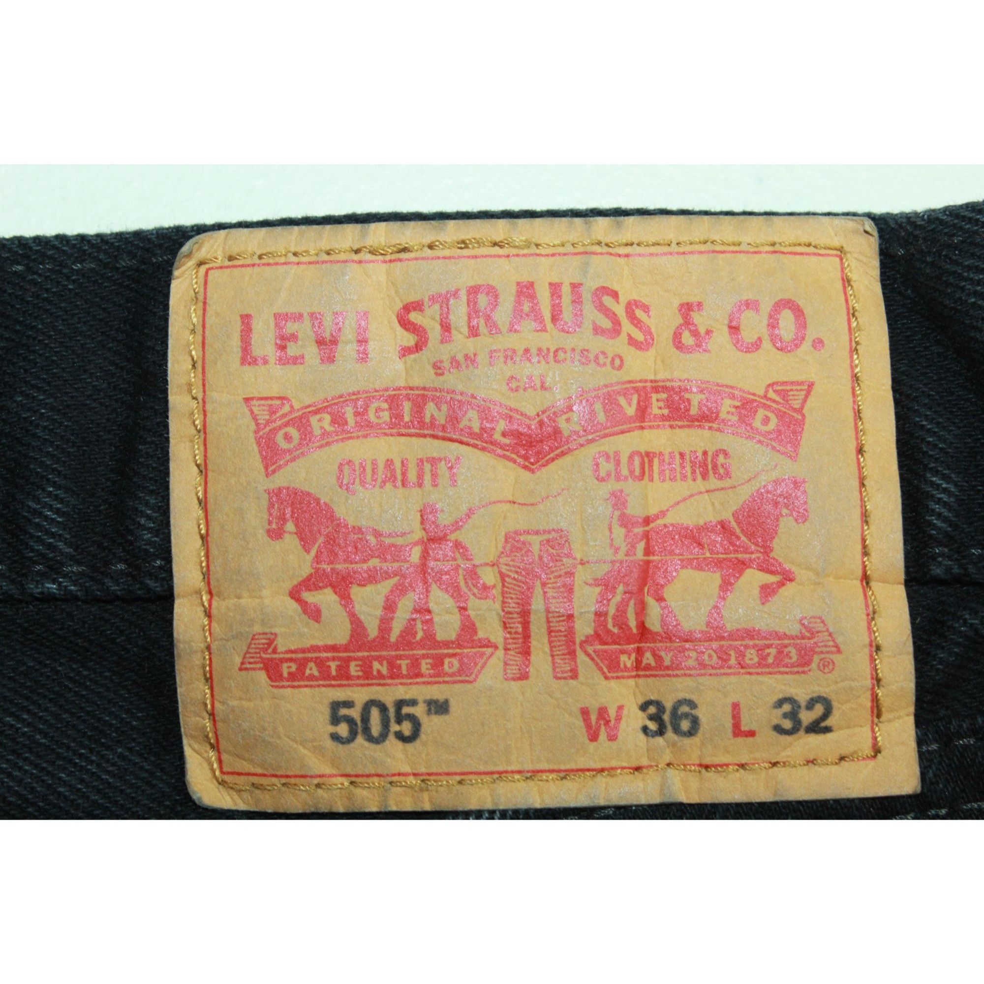 Levi's Levi's Men's 505 Regular Fit Jeans Straight Leg Black Size 3 Size US 36 / EU 52 - 6 Thumbnail