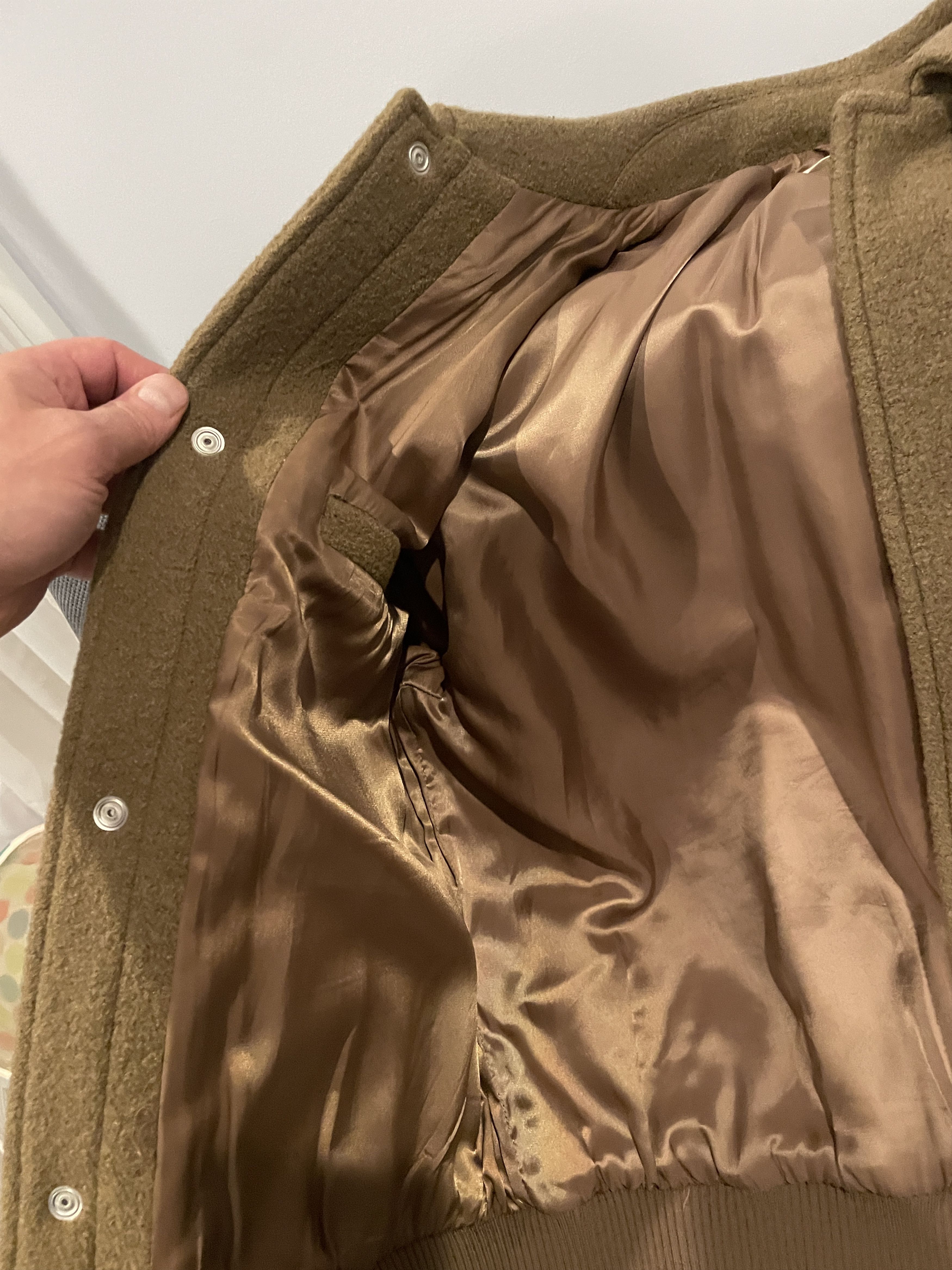 Zara zara origins beige 100% wool bomber Size US M / EU 48-50 / 2 - 4 Thumbnail