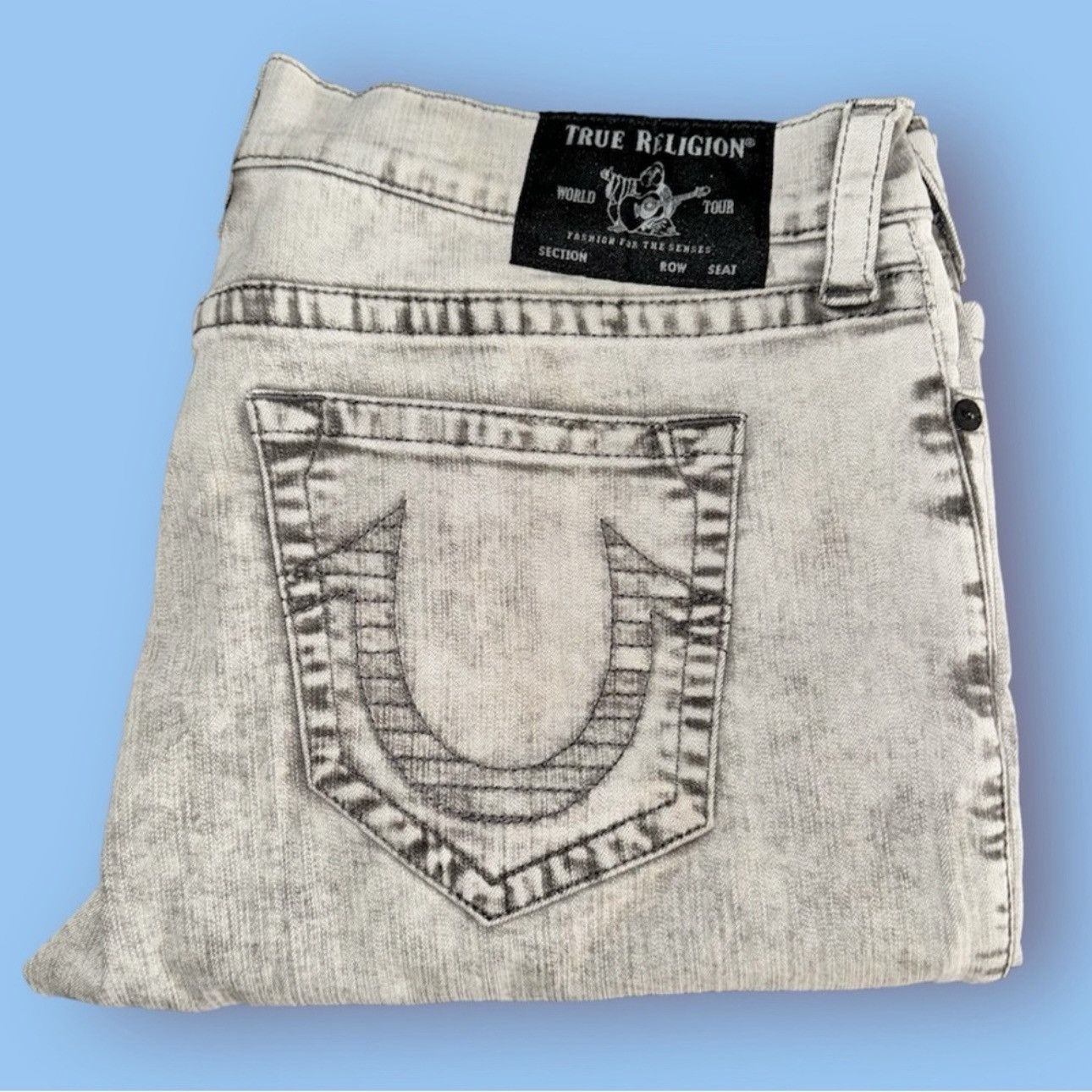True Religion True Religion Acid Washed Rocco Relaxed Skinny (w40) Size US 40 / EU 56 - 1 Thumbnail