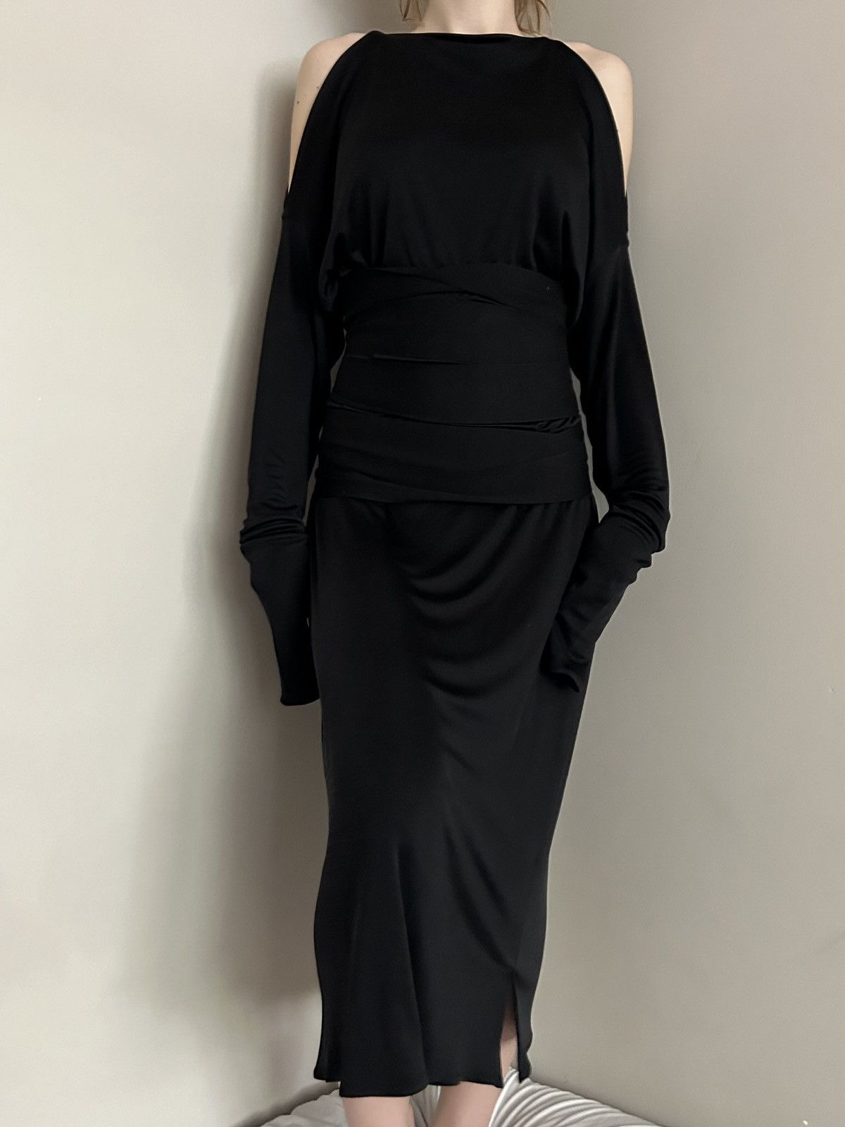 Yves Saint Laurent SS01 Vintage Tom Ford for YSL Runway Dress with Bondage Belt Size M / US 6-8 / IT 42-44 - 1 Thumbnail