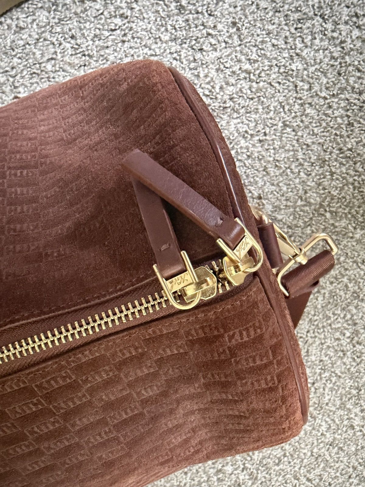 Kith FW24 Brown Suede Monogram Duffle Bag Size ONE SIZE - 2 Thumbnail