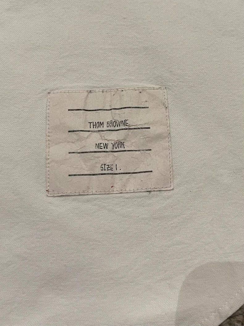 Thom Browne Thom browne White large twill striped shirt 2504-Nextarrow Size US S / EU 44-46 / 1 - 7 Thumbnail
