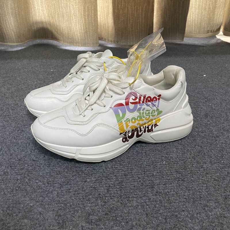Gucci Gucci Rhyton Colorful Logo Low-top Sneakers - Size US 7.5 / EU 40-41 - 1 Thumbnail