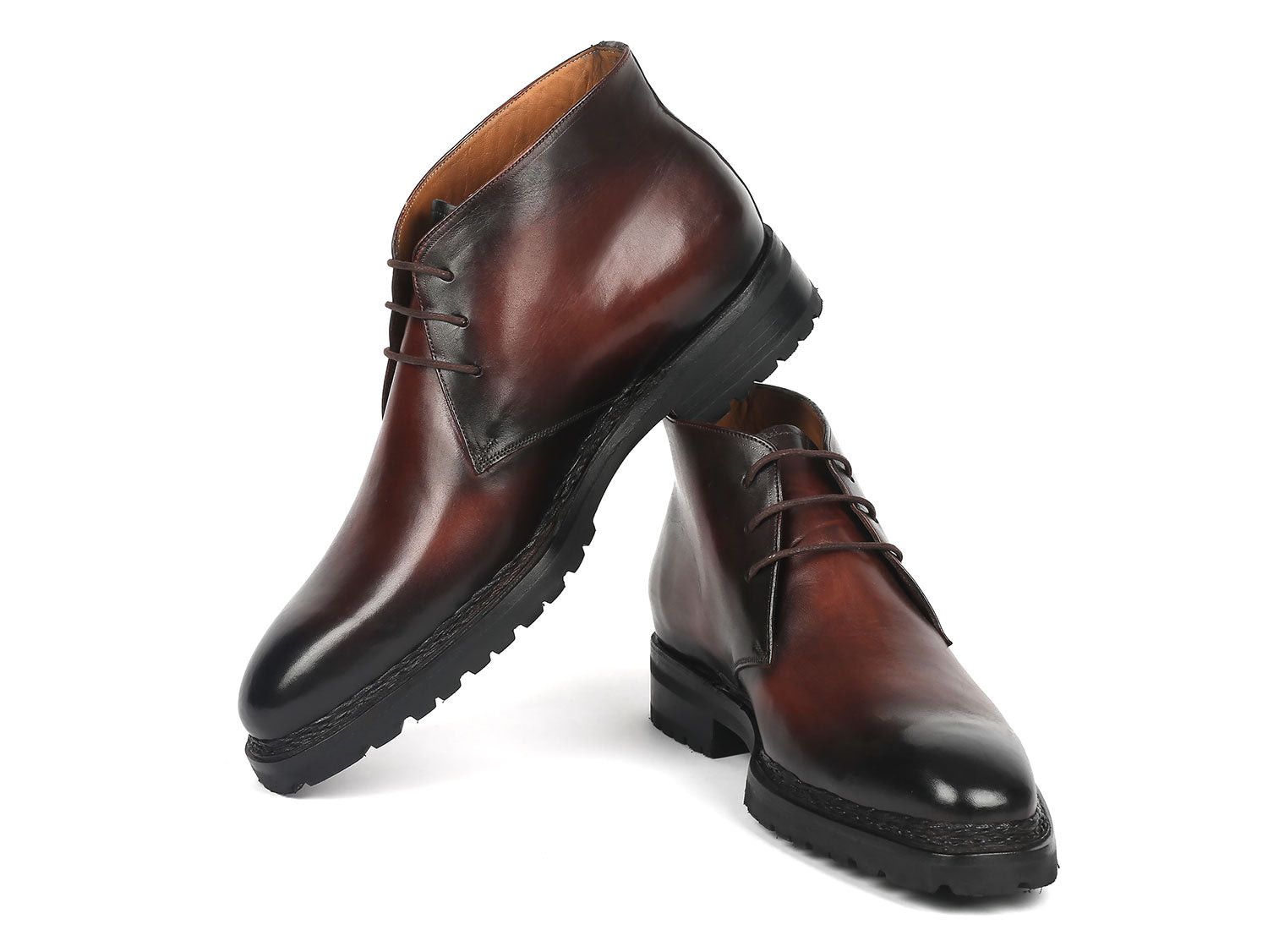 Handmade Handmade Men's Norwegian Welted Chukka Boots Brown Burnished Size US 11 / EU 44 - 3 Thumbnail