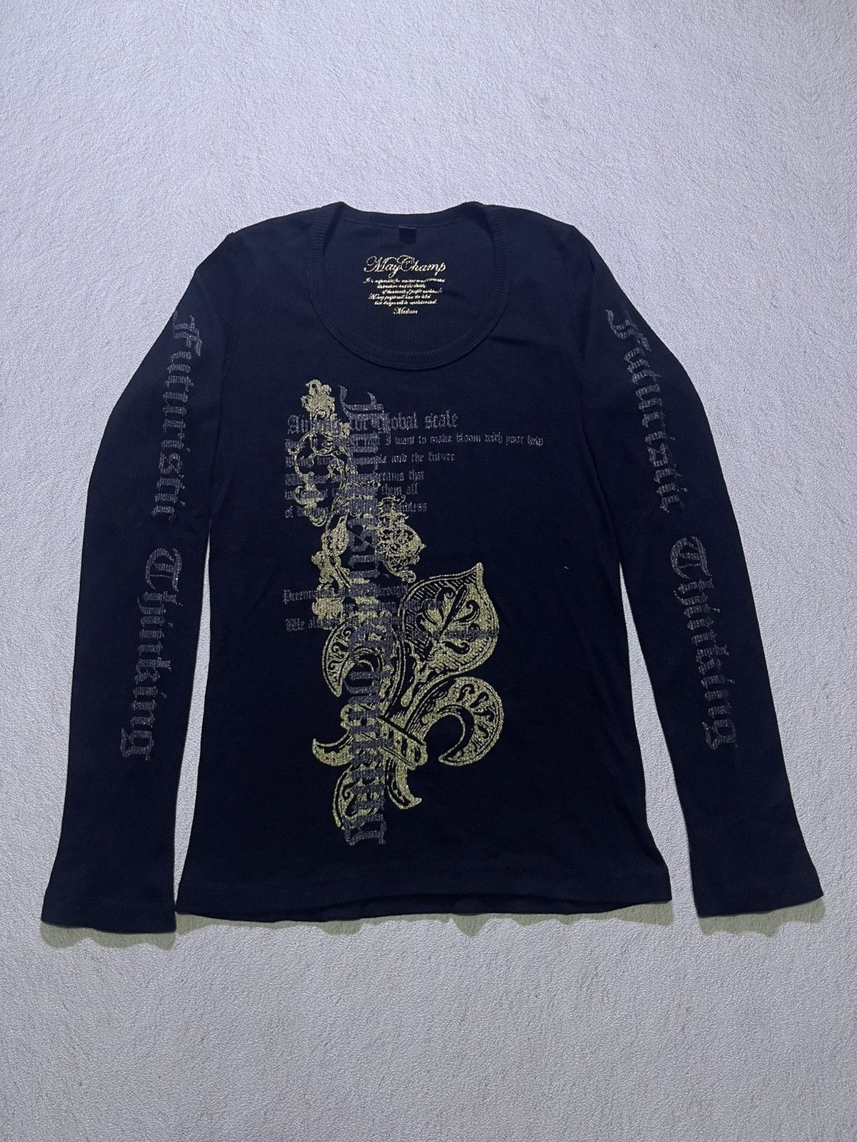 Japanese Brand Y2K MAY CHAMP long sleeve tshirt Size S / US 4 / IT 40 - 1 Thumbnail