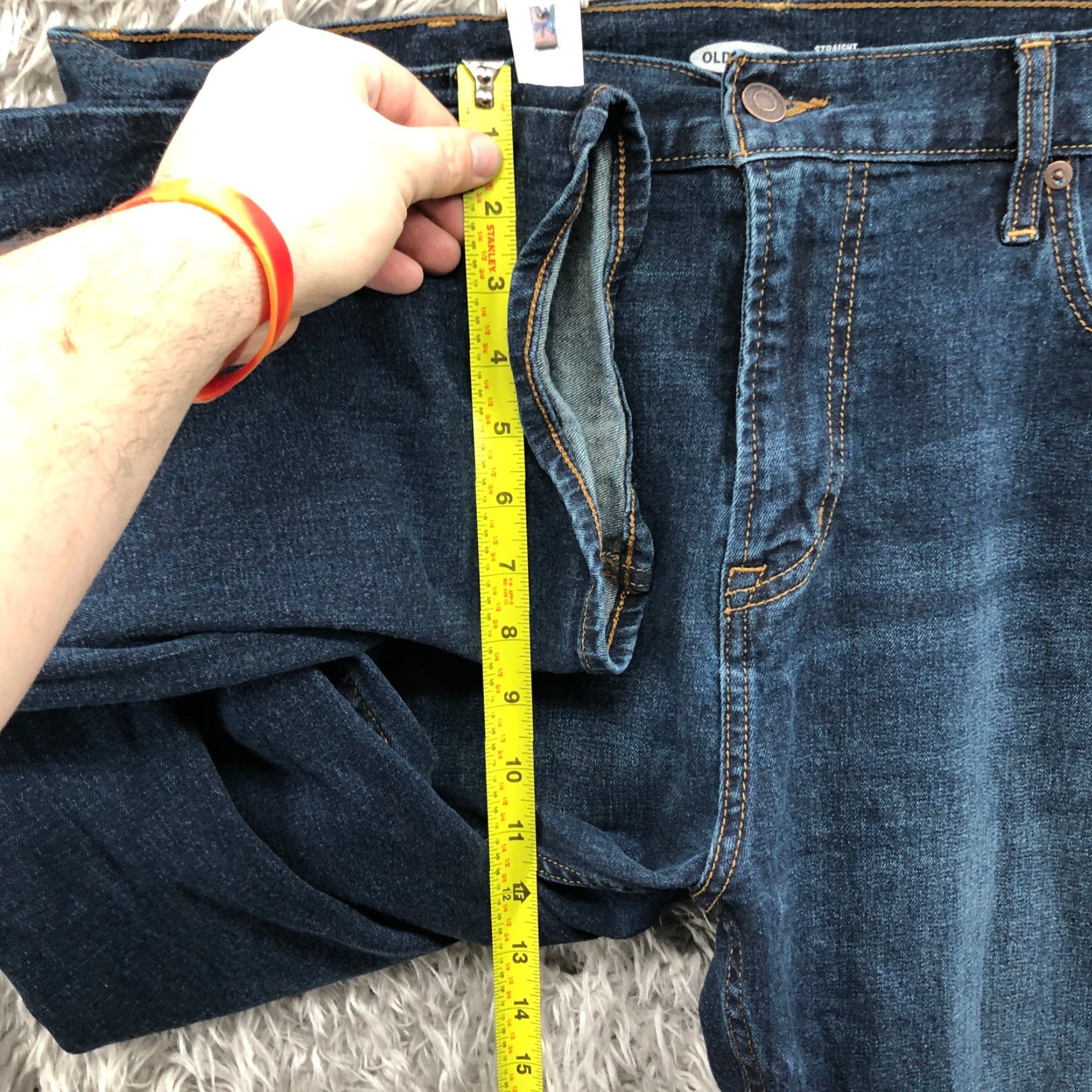 Old Navy Old Navy Jeans Mens 38x32 Mid Rise Straight Leg Dark Wash Blue Denim Jeans Size US 38 / EU 54 - 4 Thumbnail
