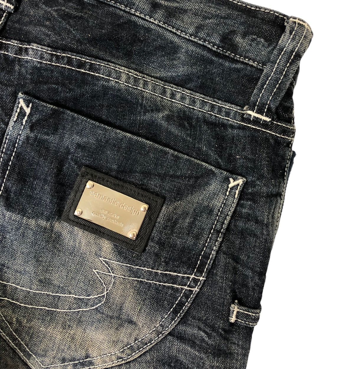 Hysteric Glamour Japanese Brand Semantic Design Stone Wash Denim Jeans Size US 30 / EU 46 - 11 Thumbnail