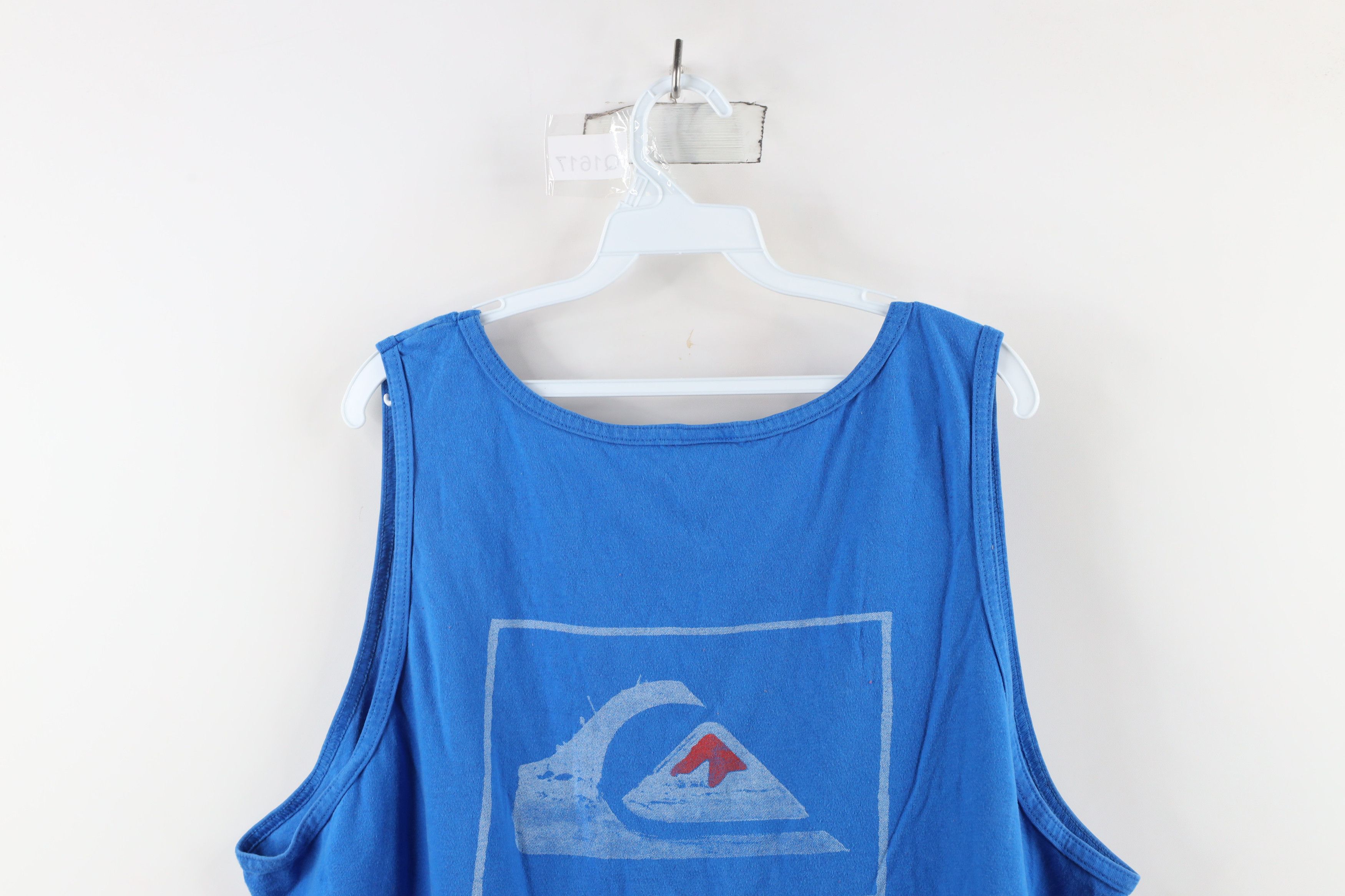 Quiksilver × Vintage Vintage 90s Quiksilver Surfing Logo Tank Top T-Shirt Blue Size US XXL / EU 58 / 5 - 9 Thumbnail